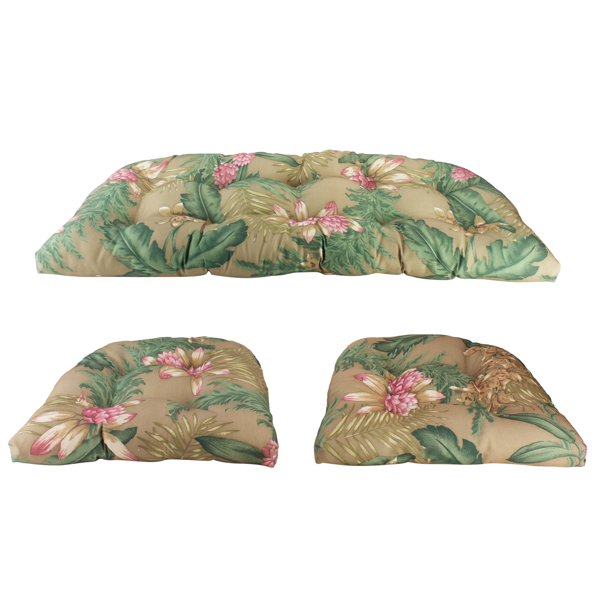 3 Piece Wicker Furniture Cushion Set