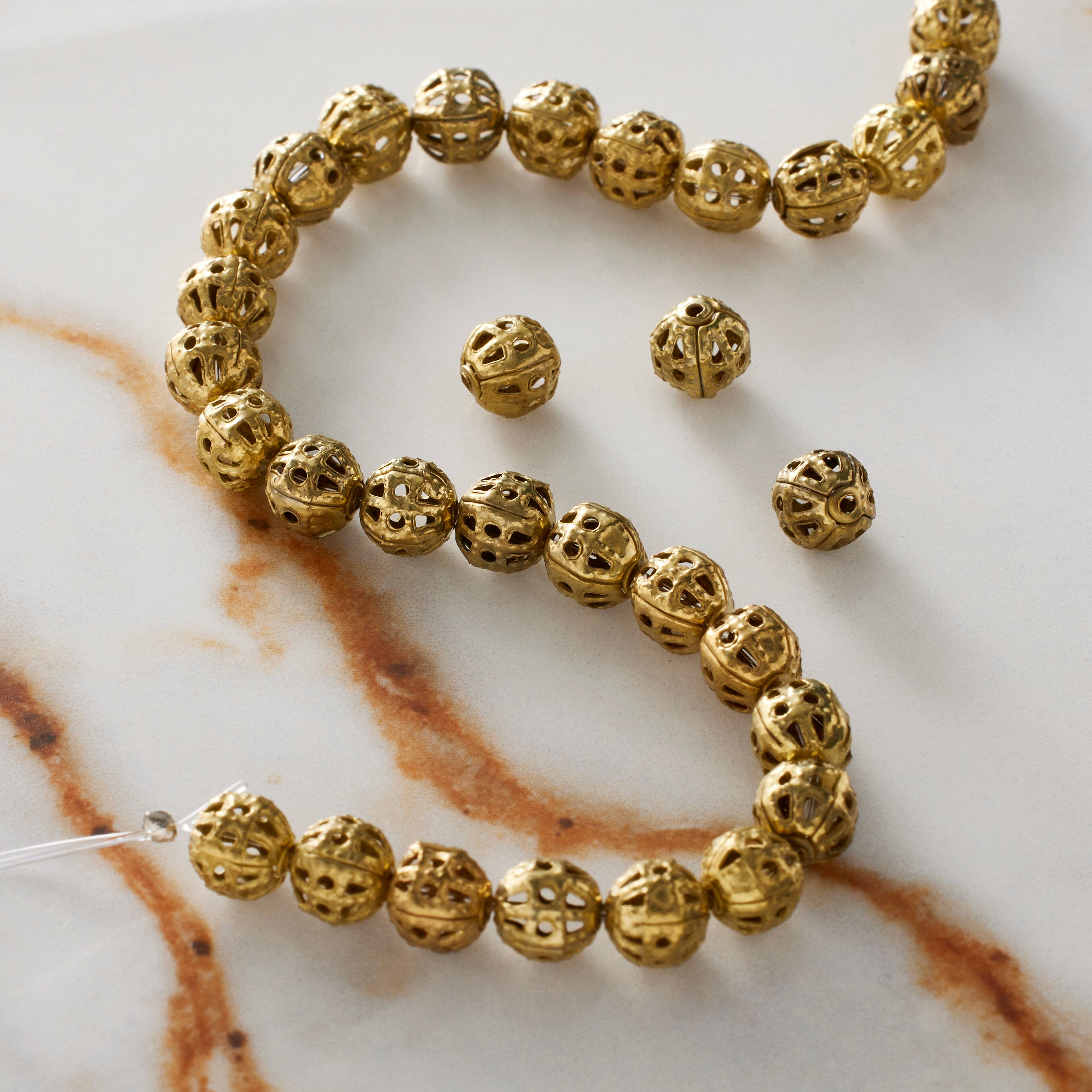Antique Gold Round Beads, 5.5mm by Bead Landing&#xAE;