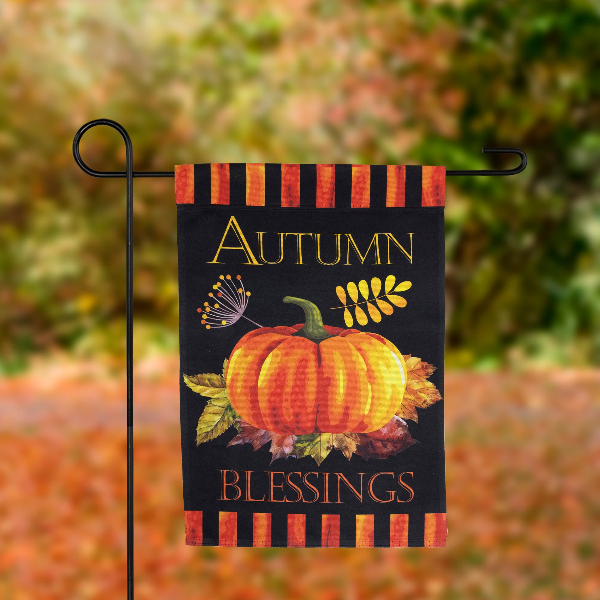 Small Autumn Blessings & Pumpkins Garden Flag