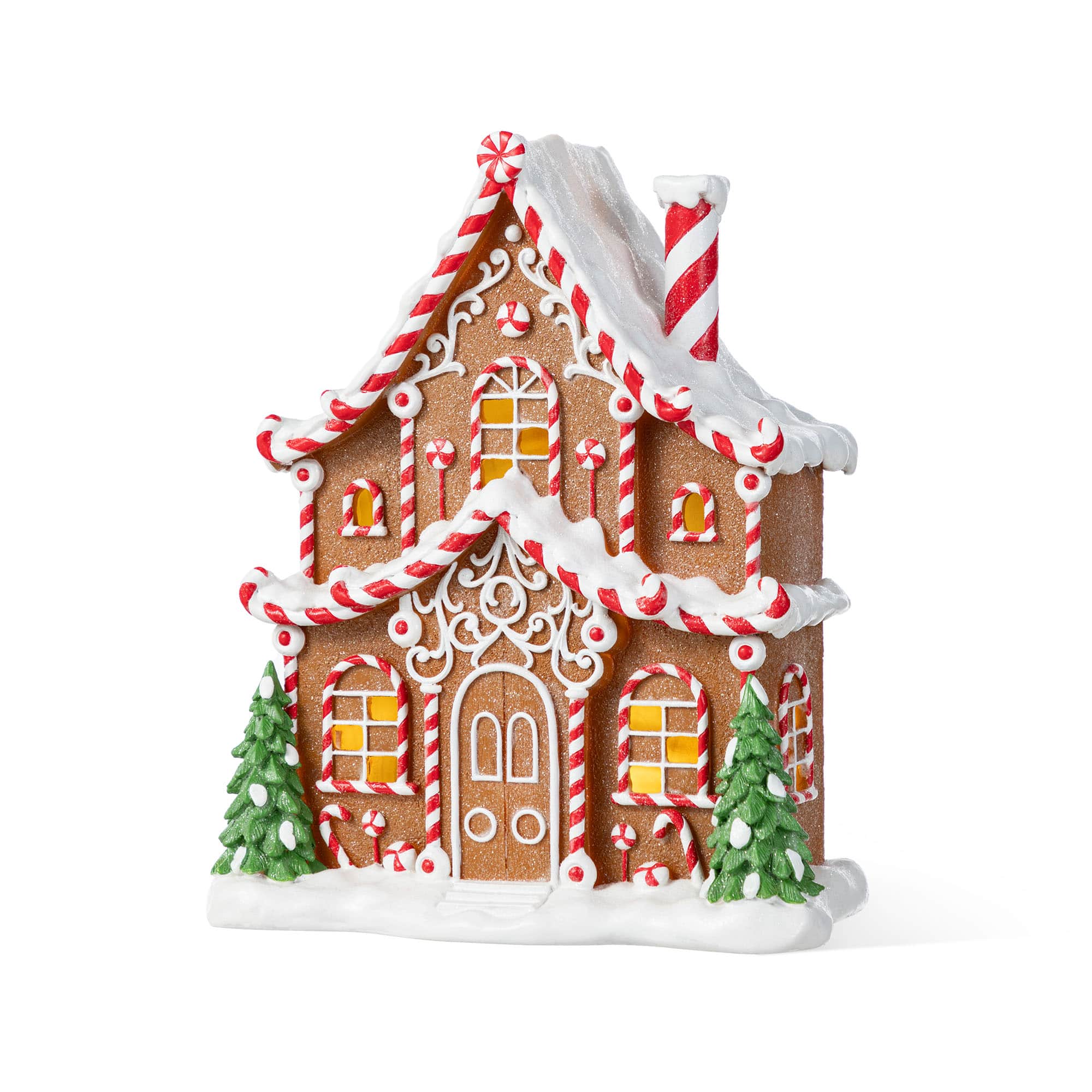 Glitzhome&#xAE; 11.75&#x22; Christmas Lighted Resin Village Table Decor