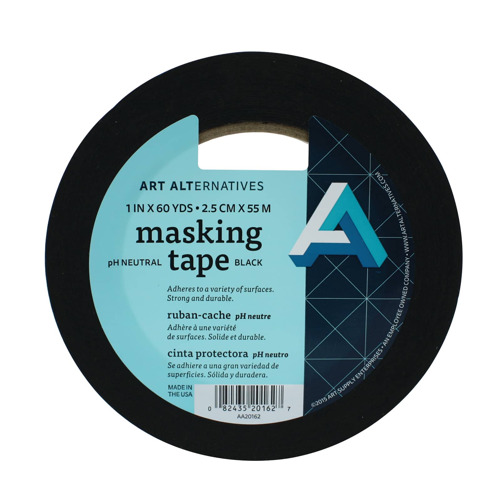 8 Pack: Art Alternatives pH Neutral Black Masking Tape