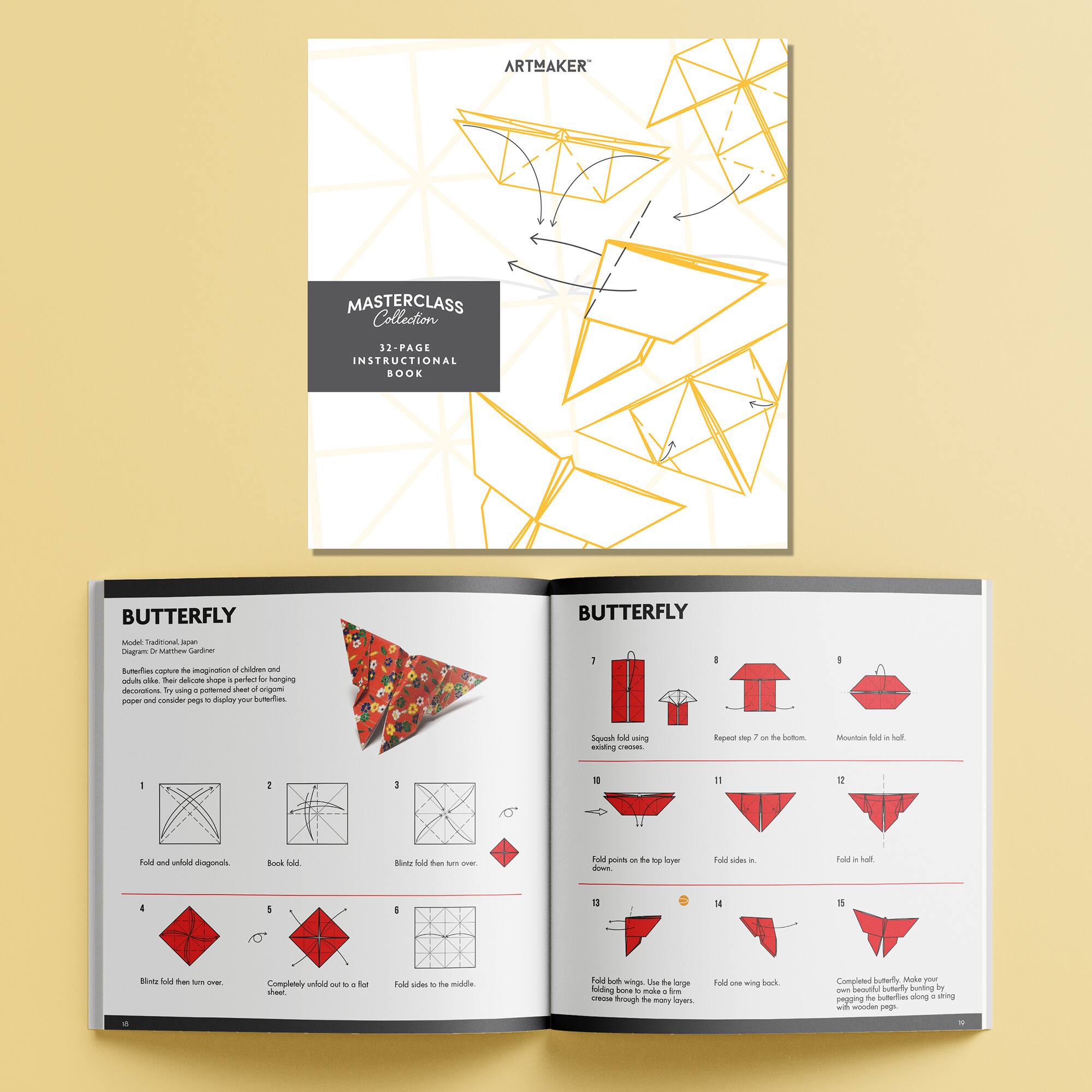 Hinkler Art Maker Masterclass Collection Origami Techniques Kit