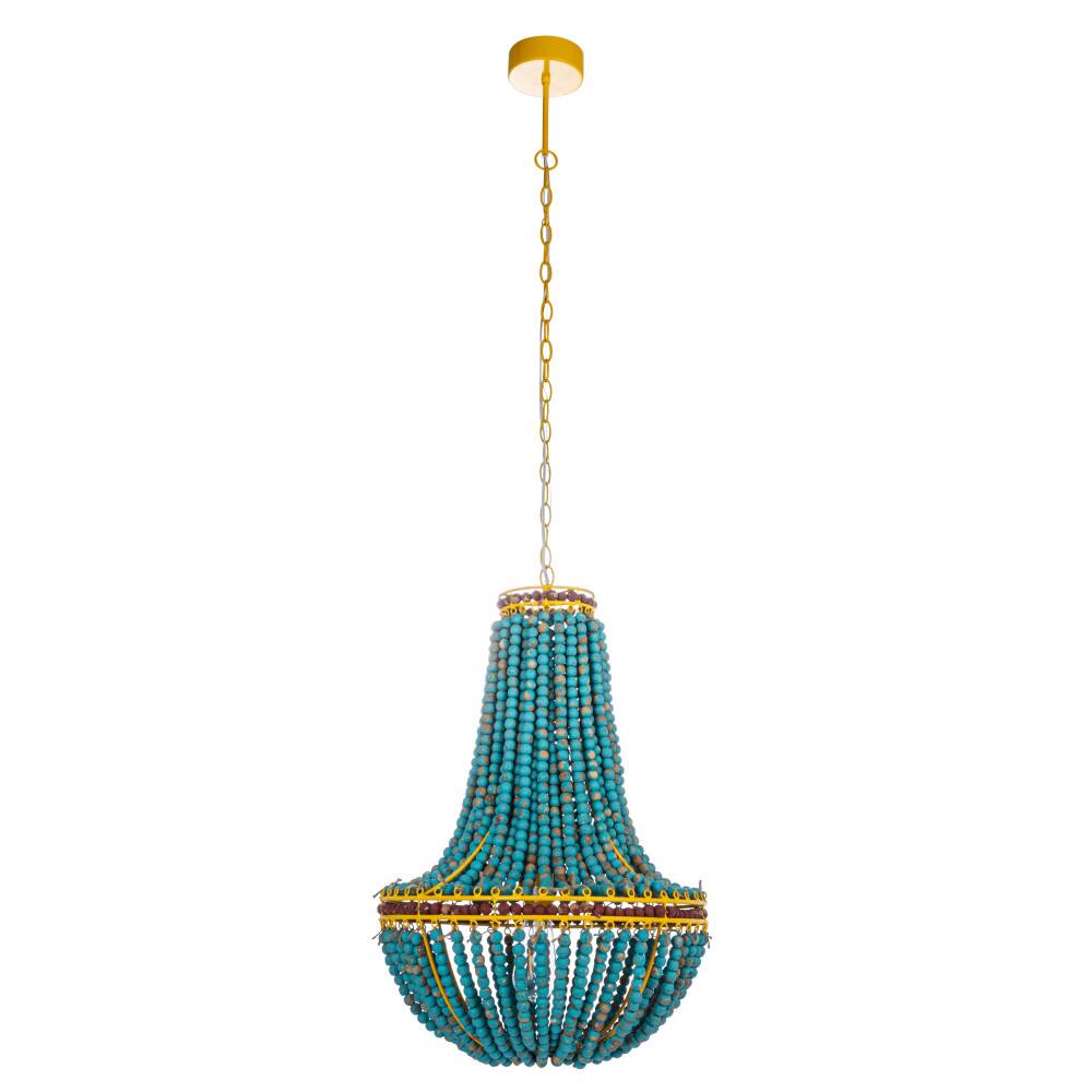 Hello Honey® 26" Multicolor Draped Wood Bead Chandelier