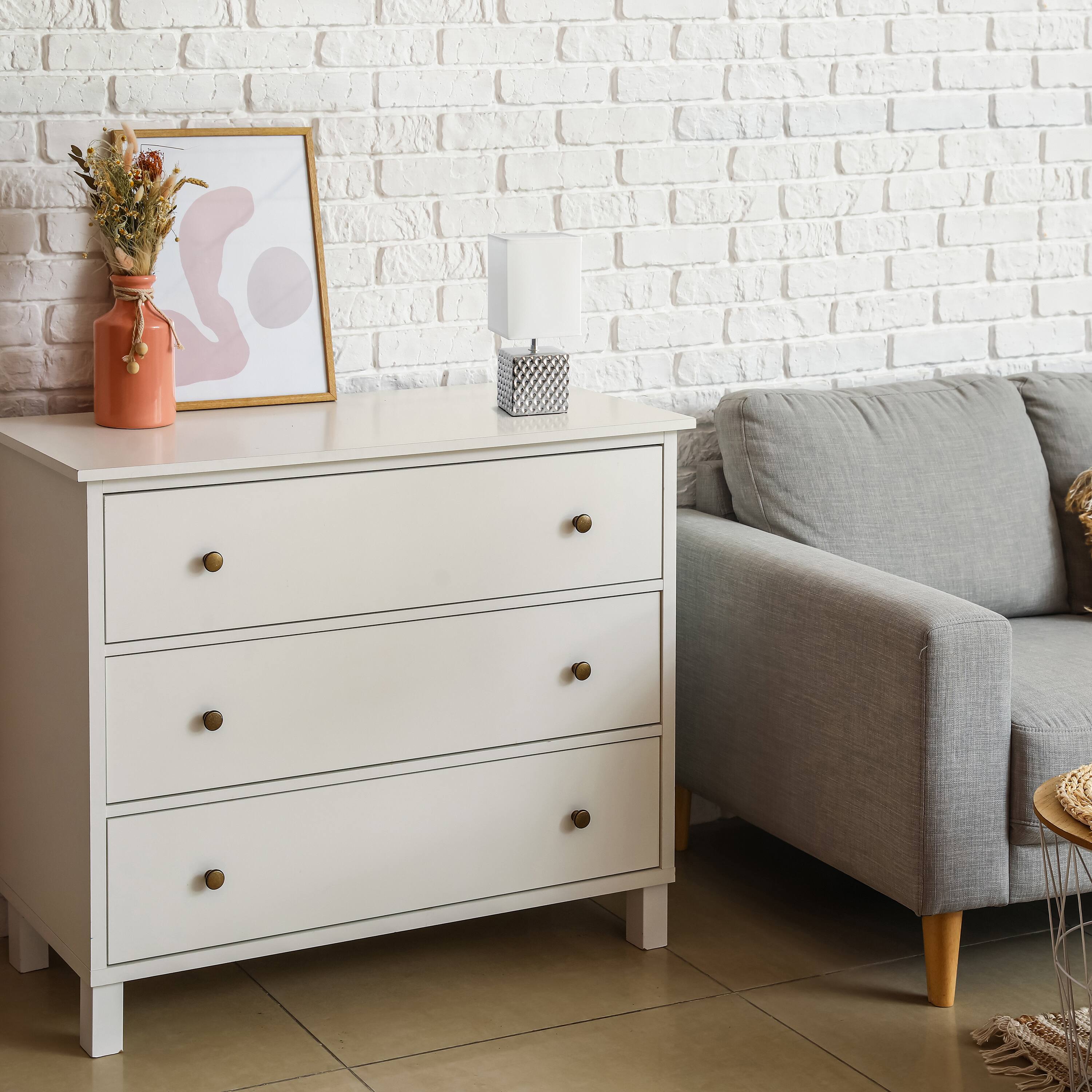 Simple Designs 12&#x22; Petite Hammered Chrome Square Table Lamp