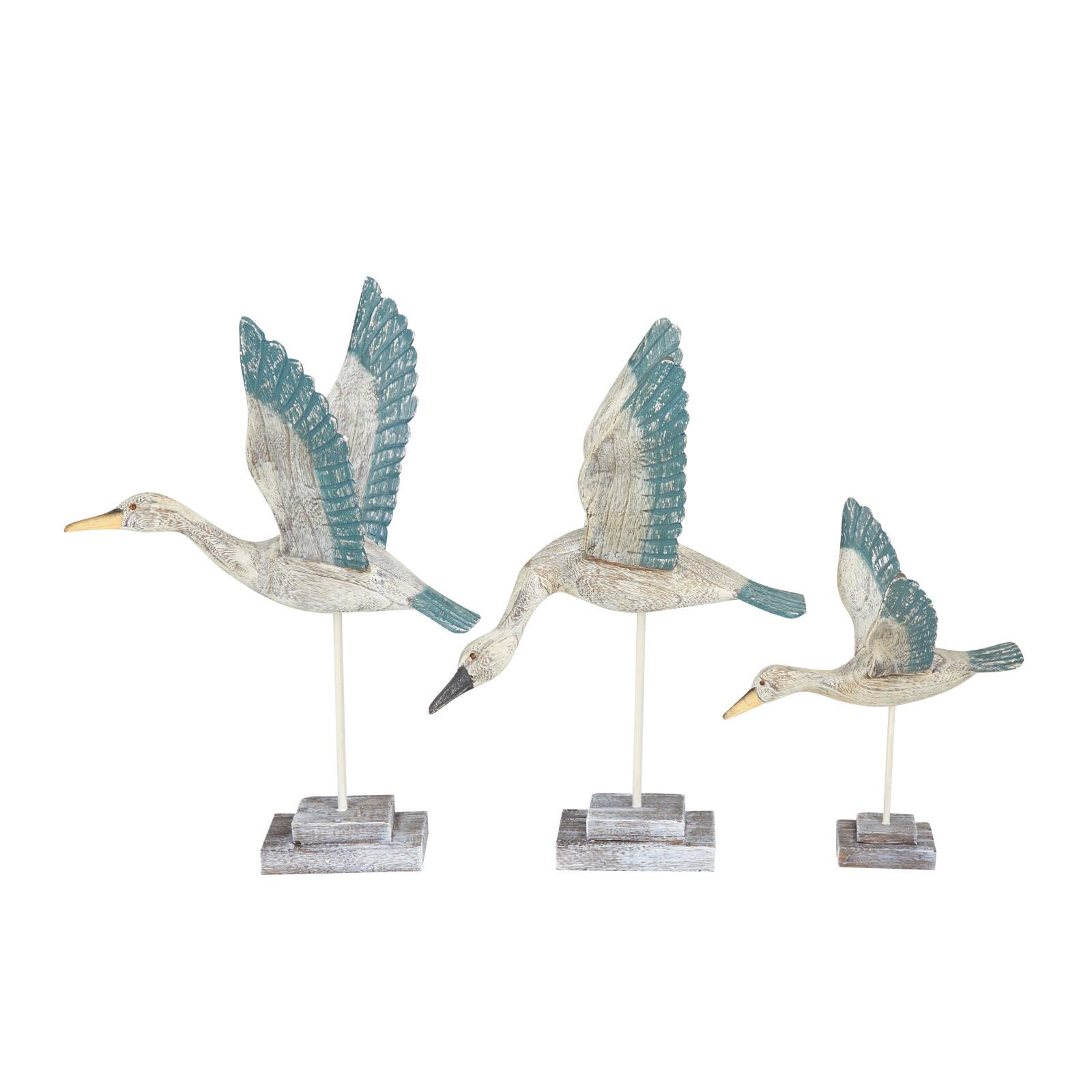 Set of 3 White Pine Coastal Sculpture, 13 x 13 x 10 By Ivory And Iris