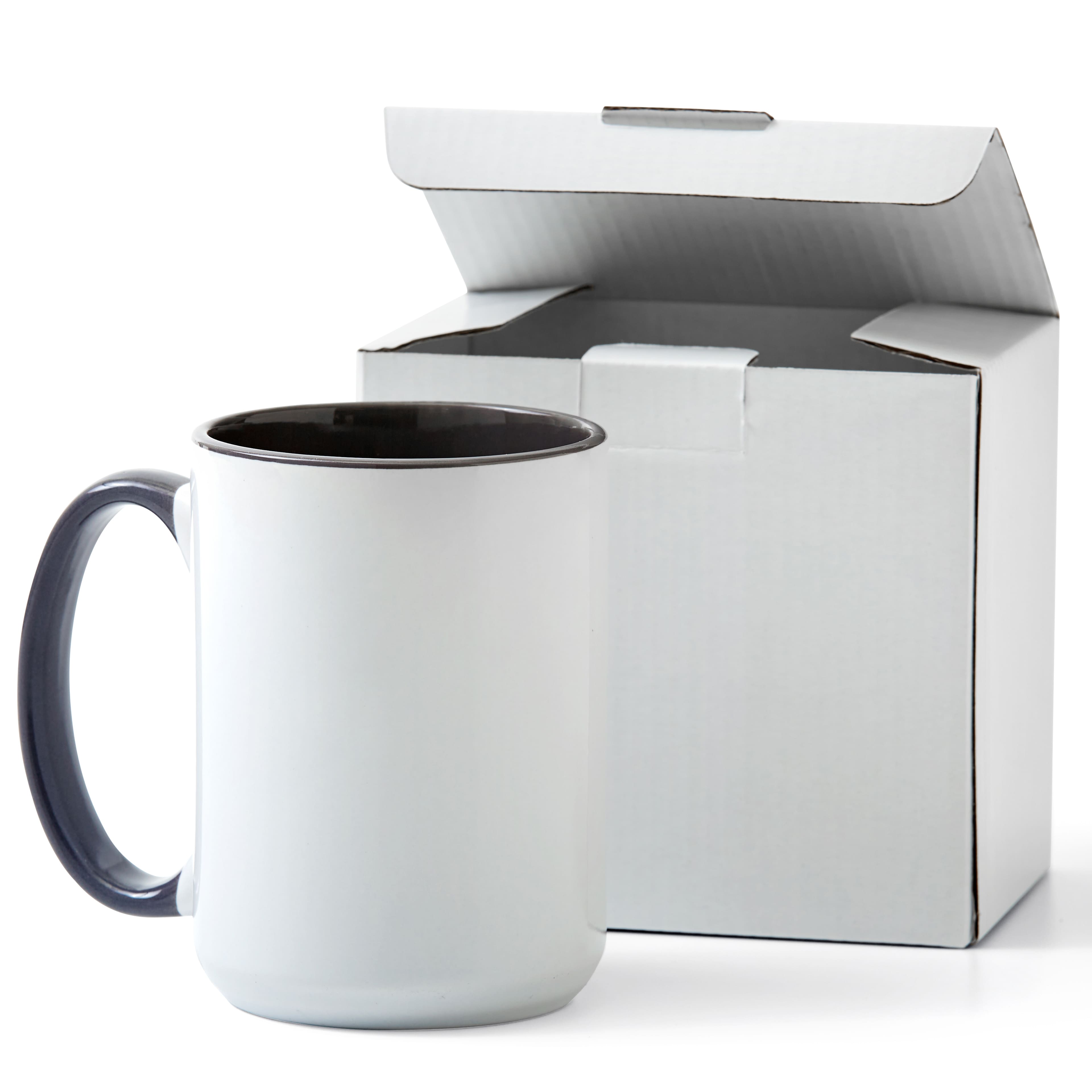 8 Pack: Cricut® 15oz. White & Gray Ceramic Mug Blank