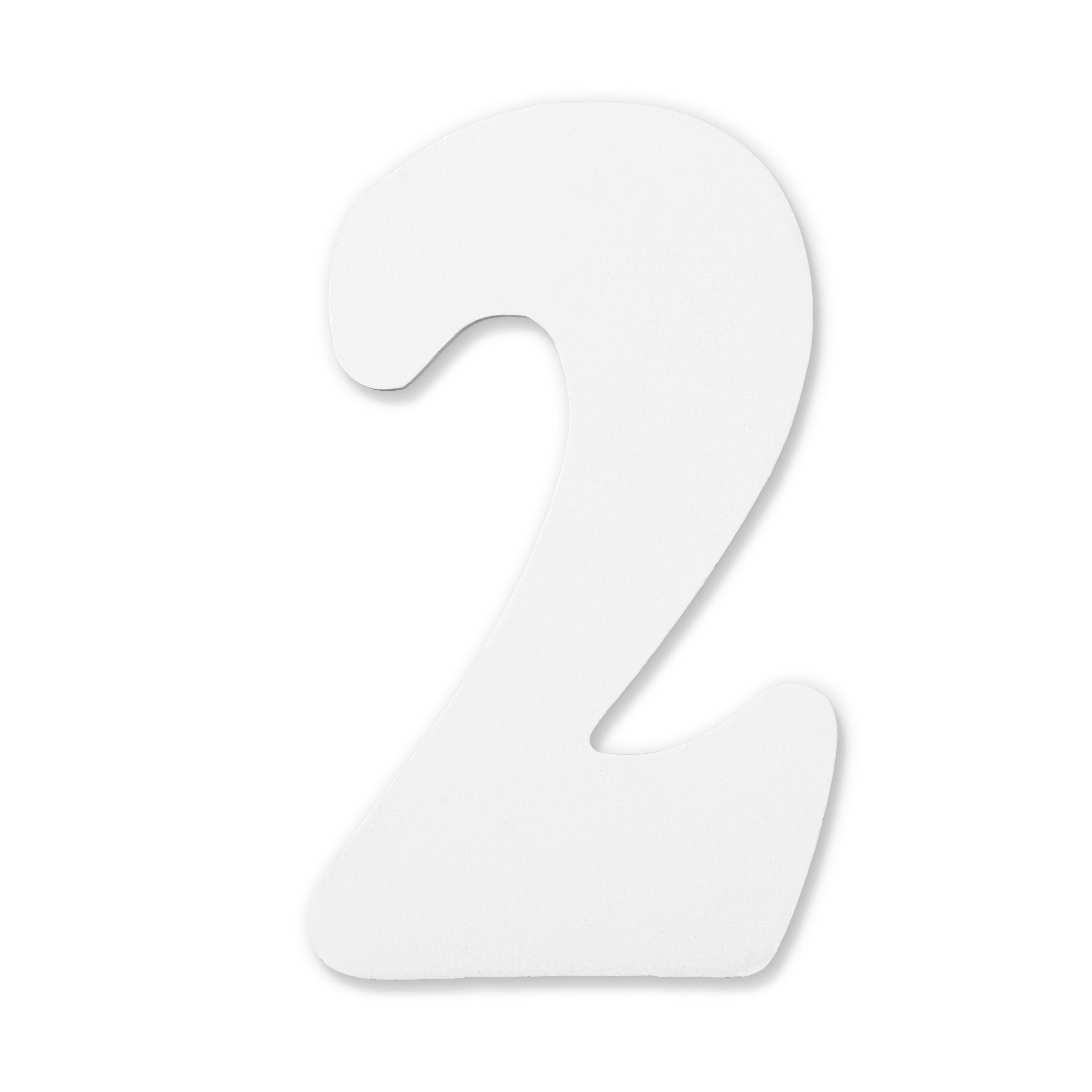 6 White Wooden Number by Make Market | Numeral 2 | 6 in