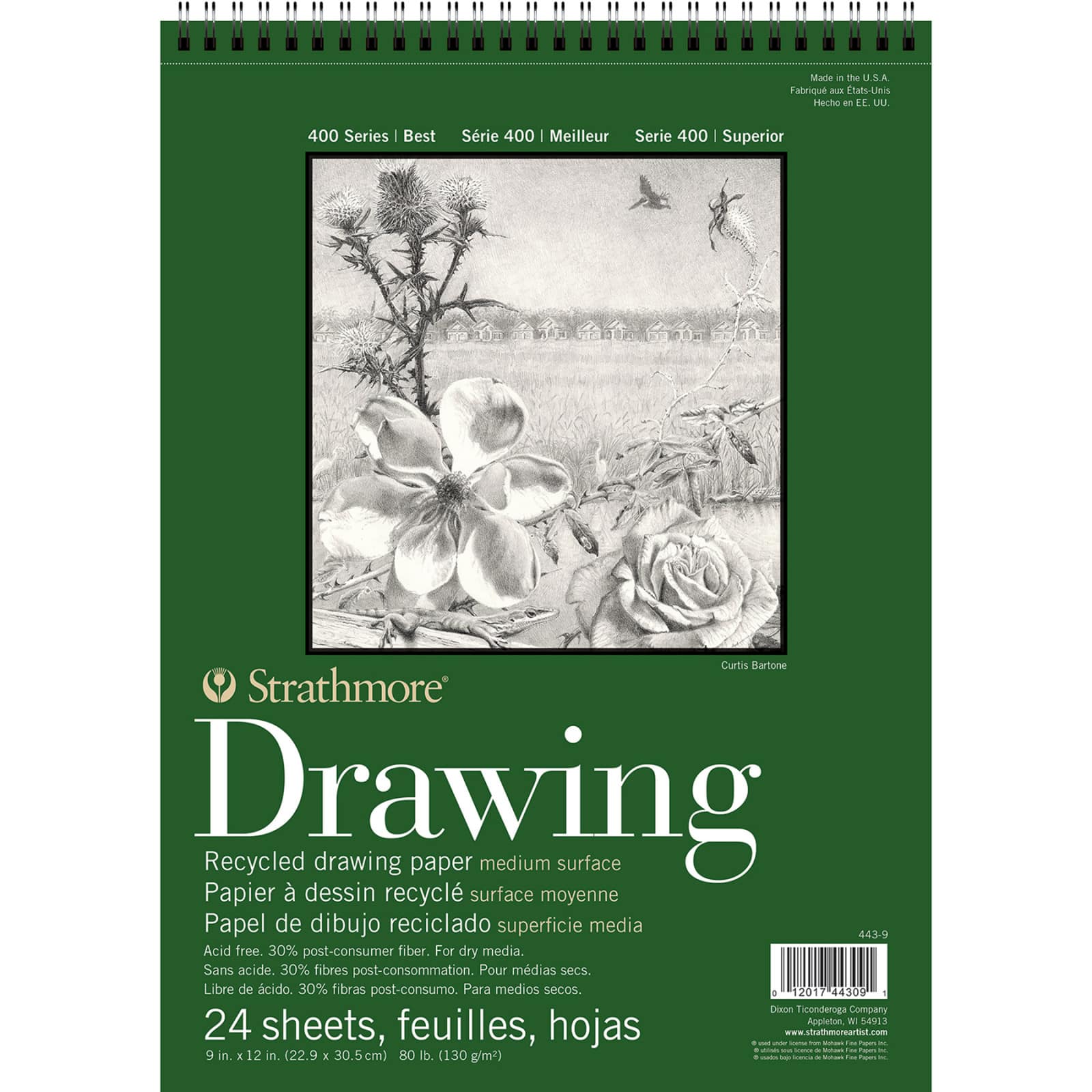 Strathmore® 400 Series Recycled Drawing Paper Pad