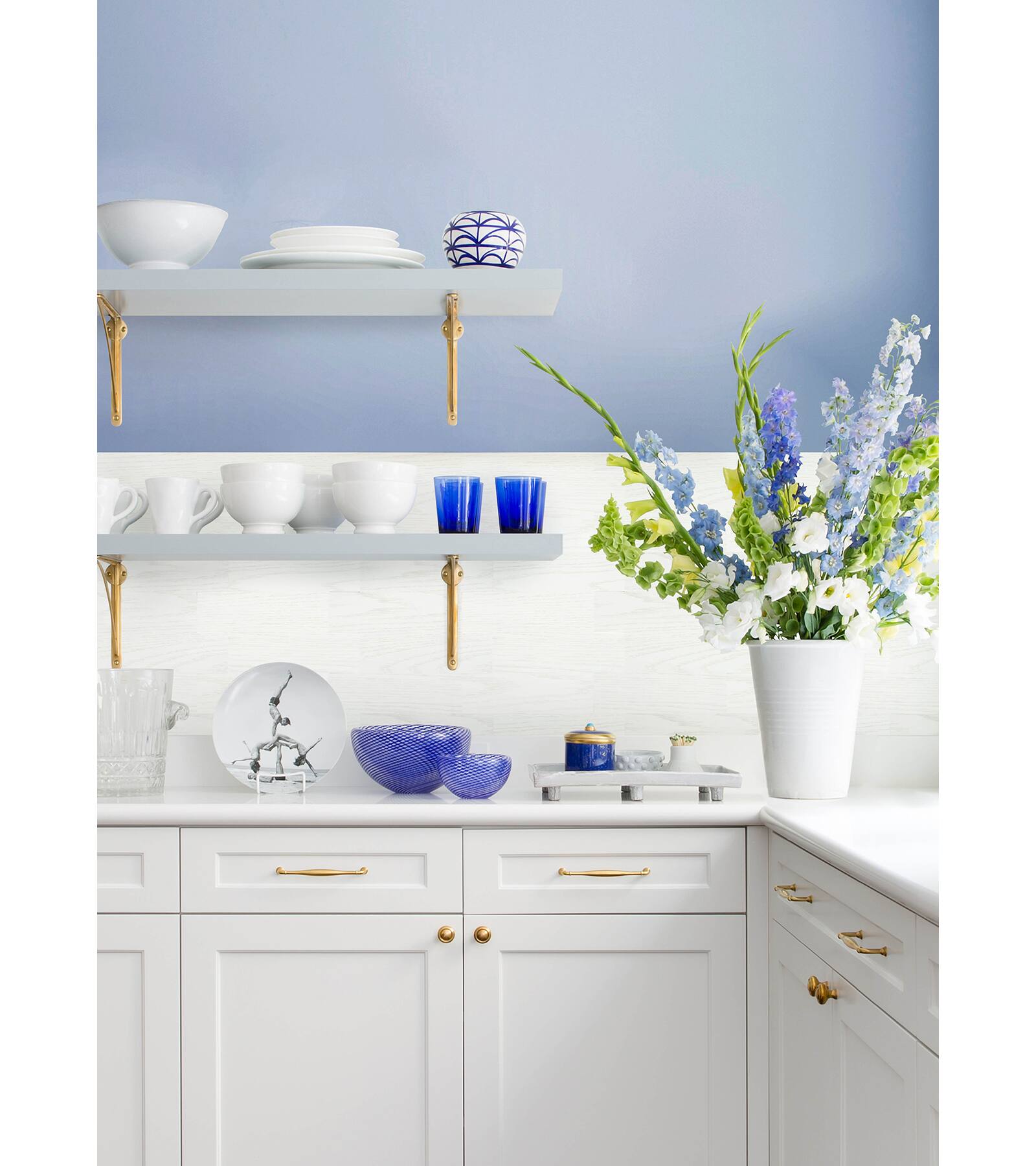 WallPops Faux Wood Whitewash Peel &#x26; Stick Wall Tiles