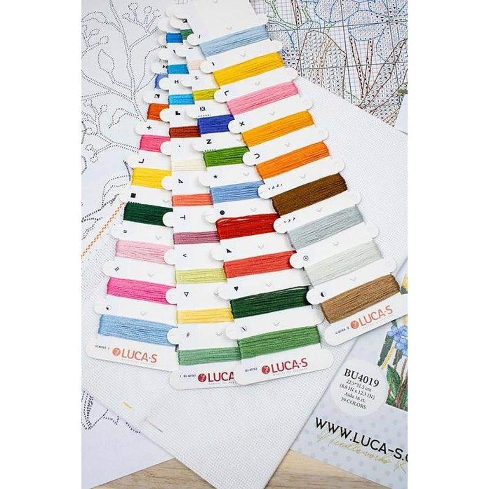 Luca-s Flowers And Butterfly Counted Cross Stitch Kit