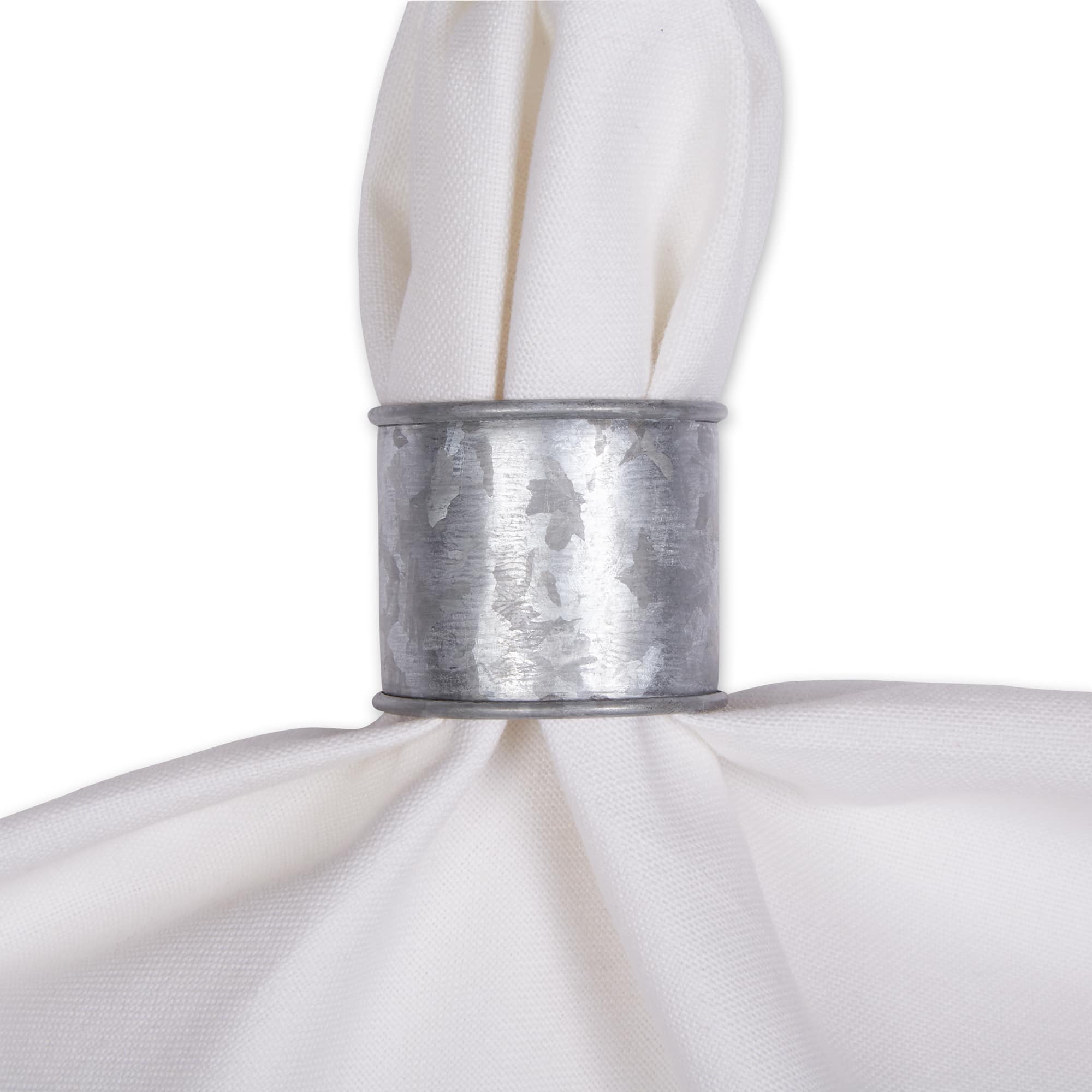 DII&#xAE; Galvanized Band Napkin Rings, 6ct.