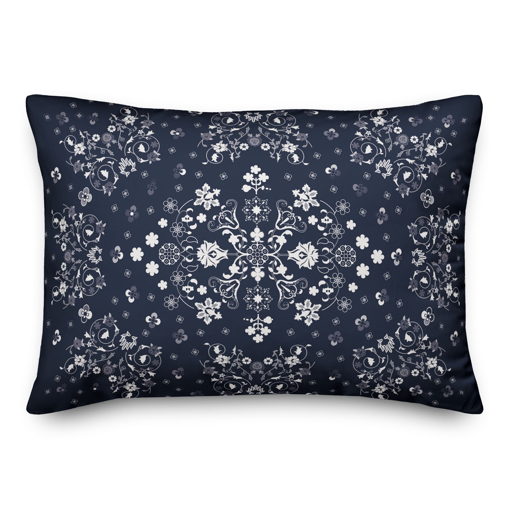 Blue Persian Rug Throw Pillow 14&#x22; x 20&#x22;