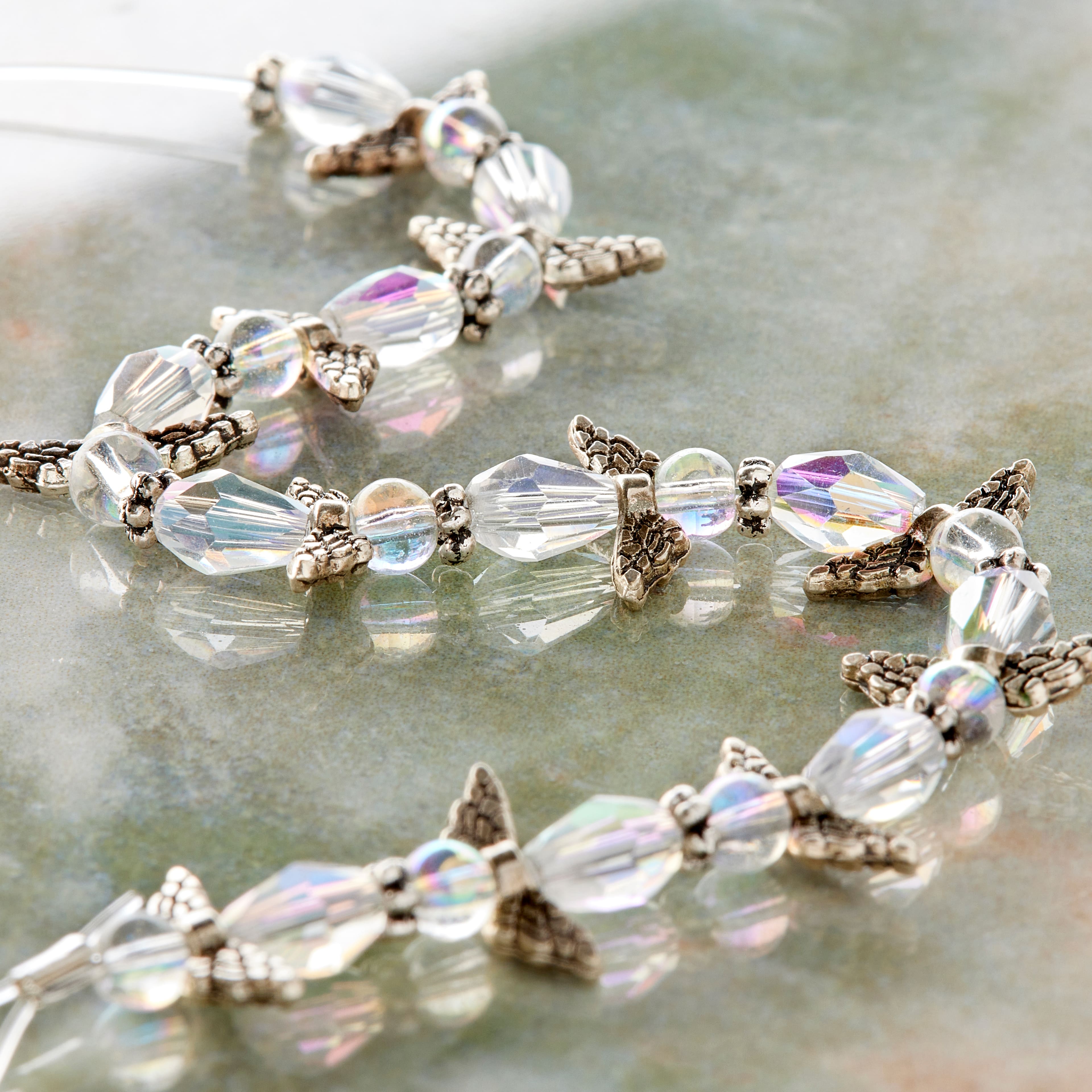 Glass, Metal &#x26; Crystal Mini Angel Beads, 12mm by Bead Landing&#x2122;