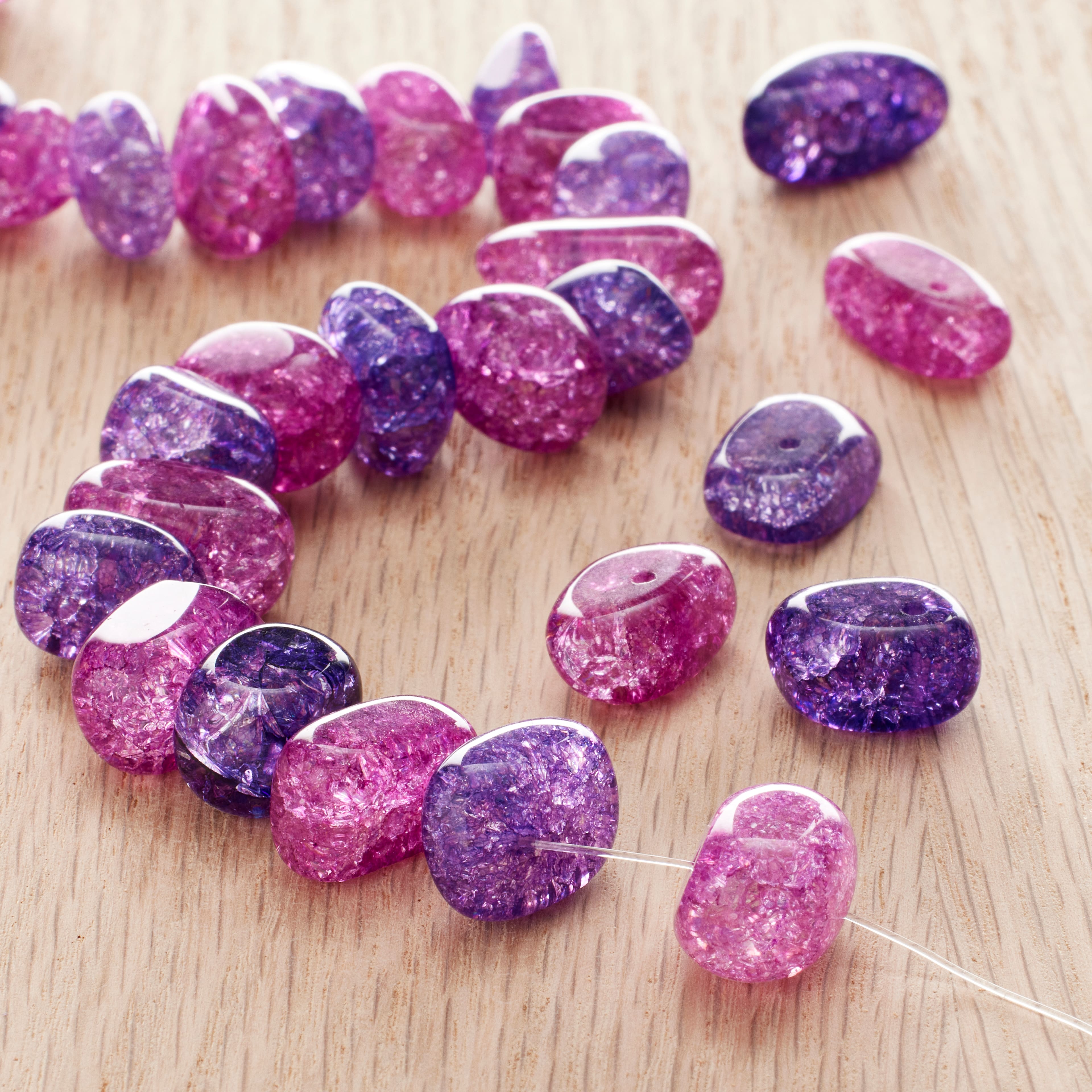 Amethyst Crackle Quartz Nugget Beads by Bead Landing™