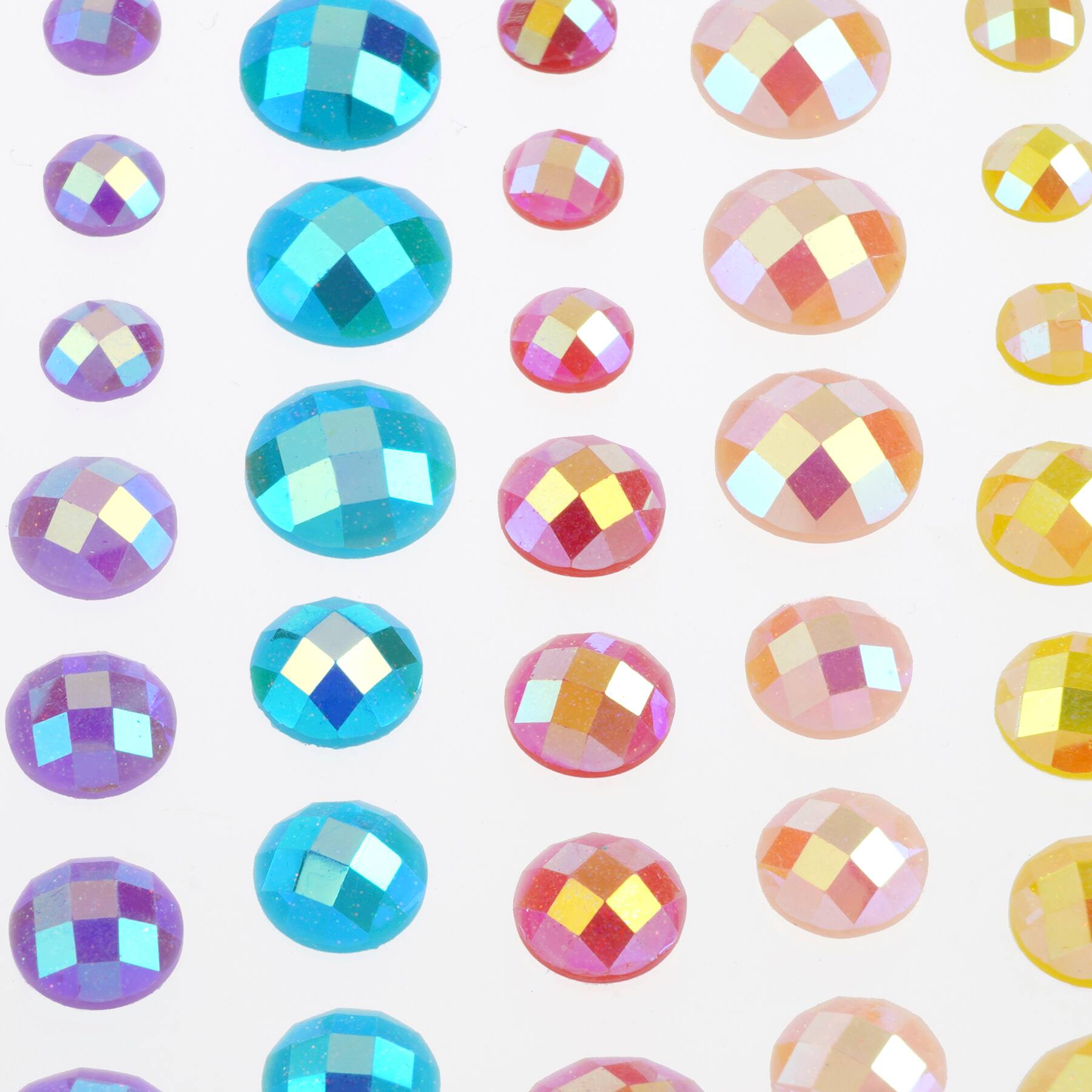 12 Packs: 72 ct. (864 total) Iridescent Pastel Rhinestone Stickers by Recollections&#x2122;