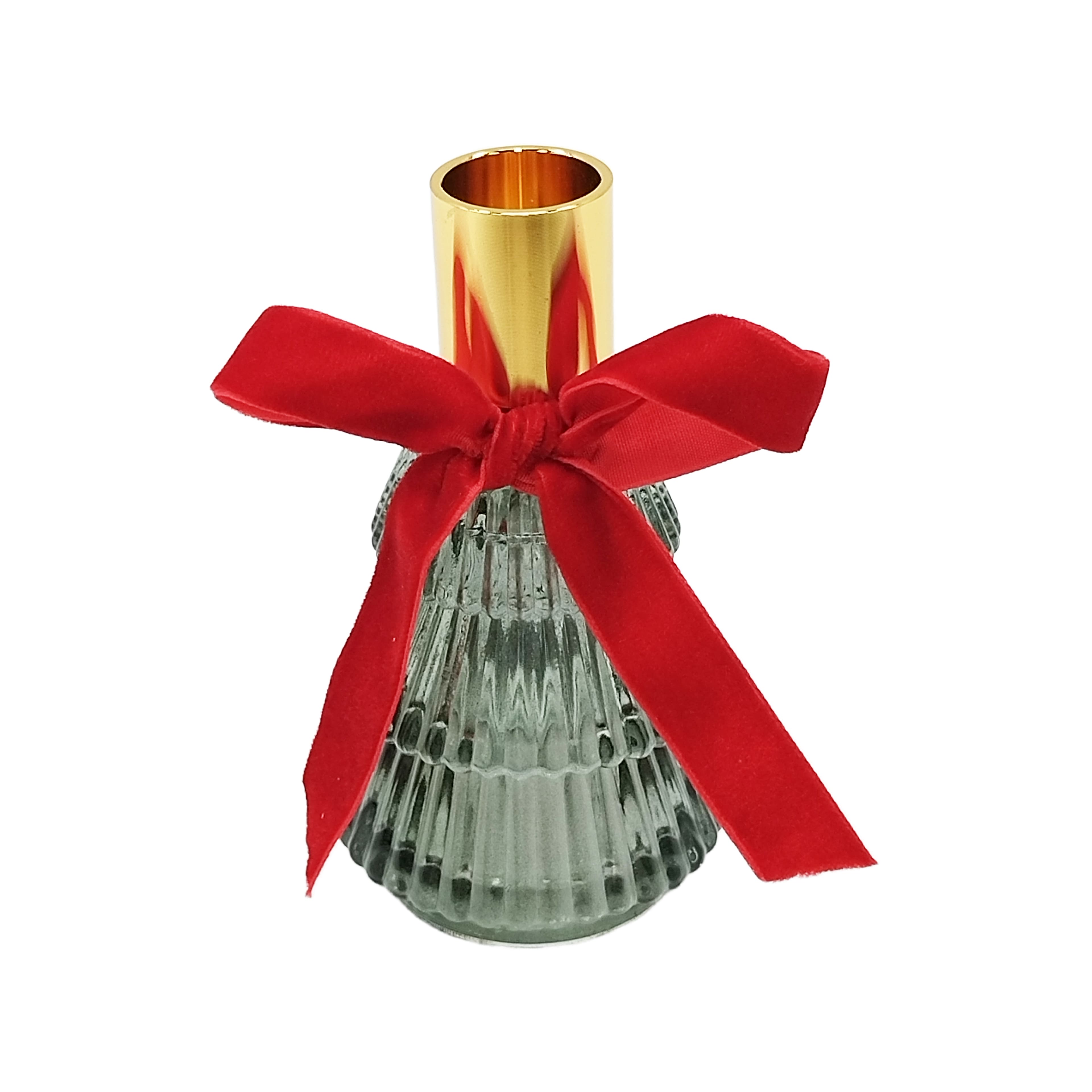 Glass Tree with Bow Taper Candle Holder by Ashland&#xAE;