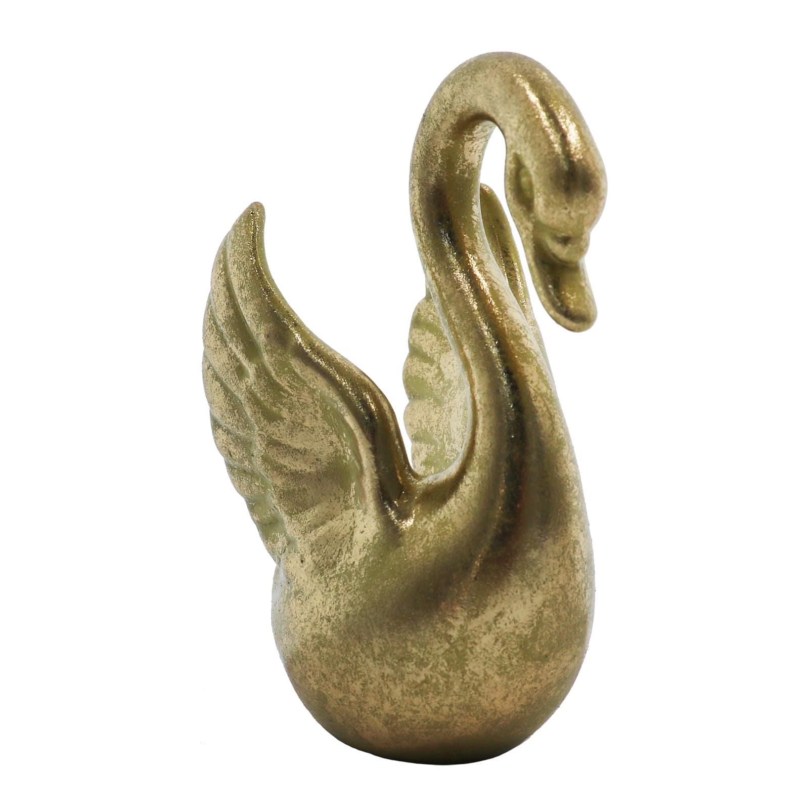 4.6&#x22; Gold Ceramic Tabletop Swan by Ashland&#xAE;