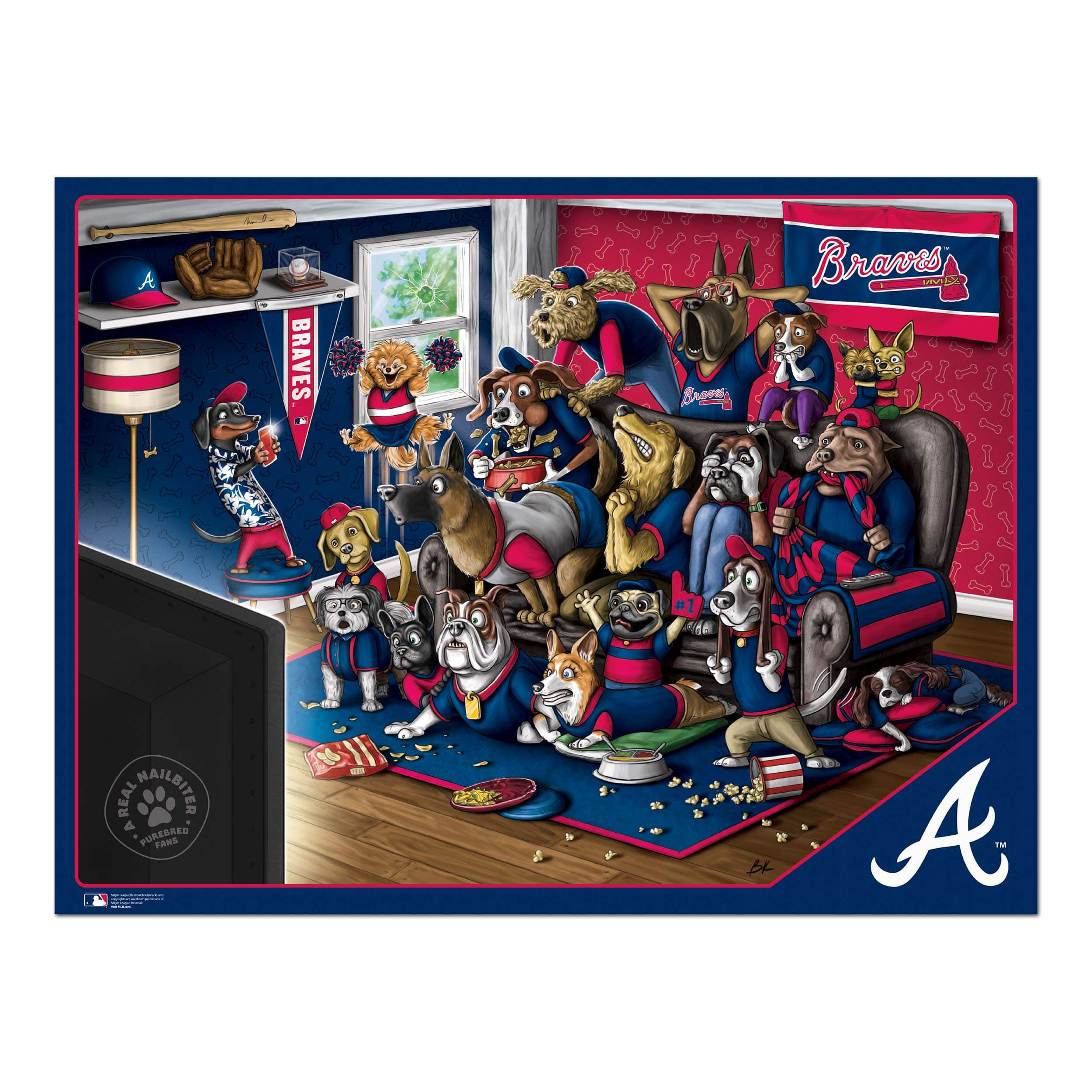 MLB Purebred Fans A Real Nailbiter 500 Piece Puzzle