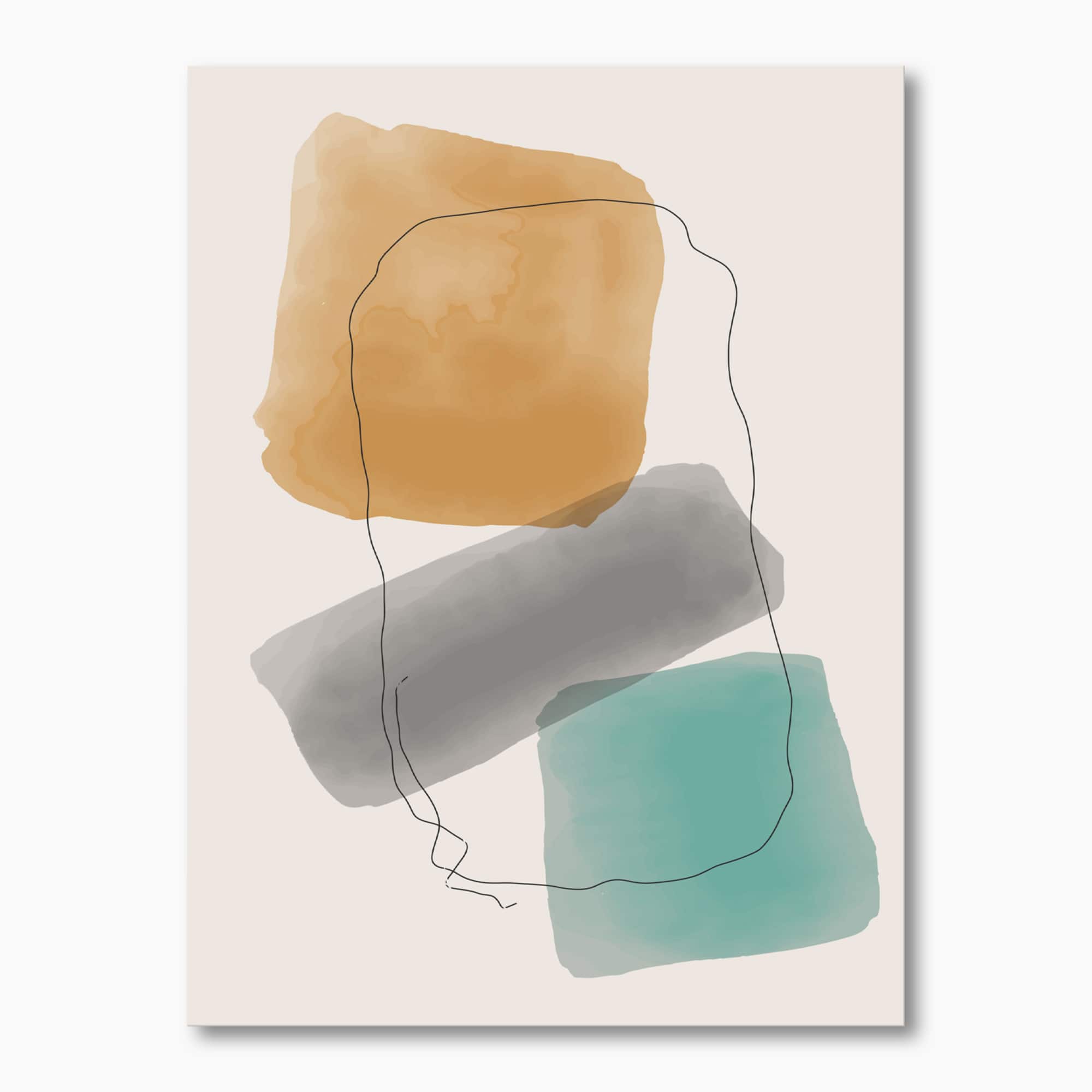 Designart - Minimal Elementary Organic And Geometric Compostions XXXXII - Modern Canvas Wall Art Print