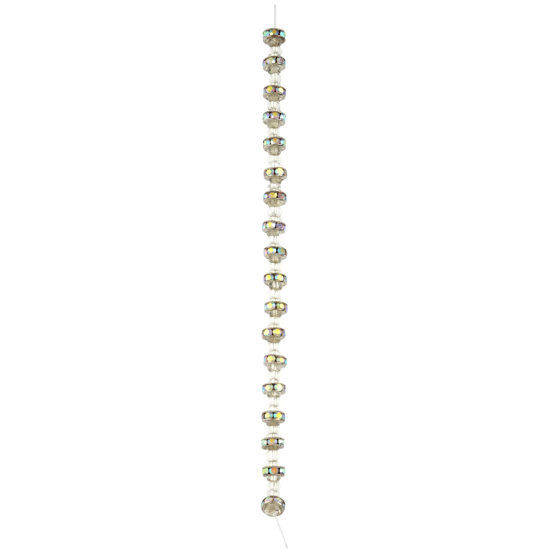 Glass Rhinestone &#x26; Metal Rondelle Beads, 6.7mm by Bead Landing&#xAD;&#x2122;