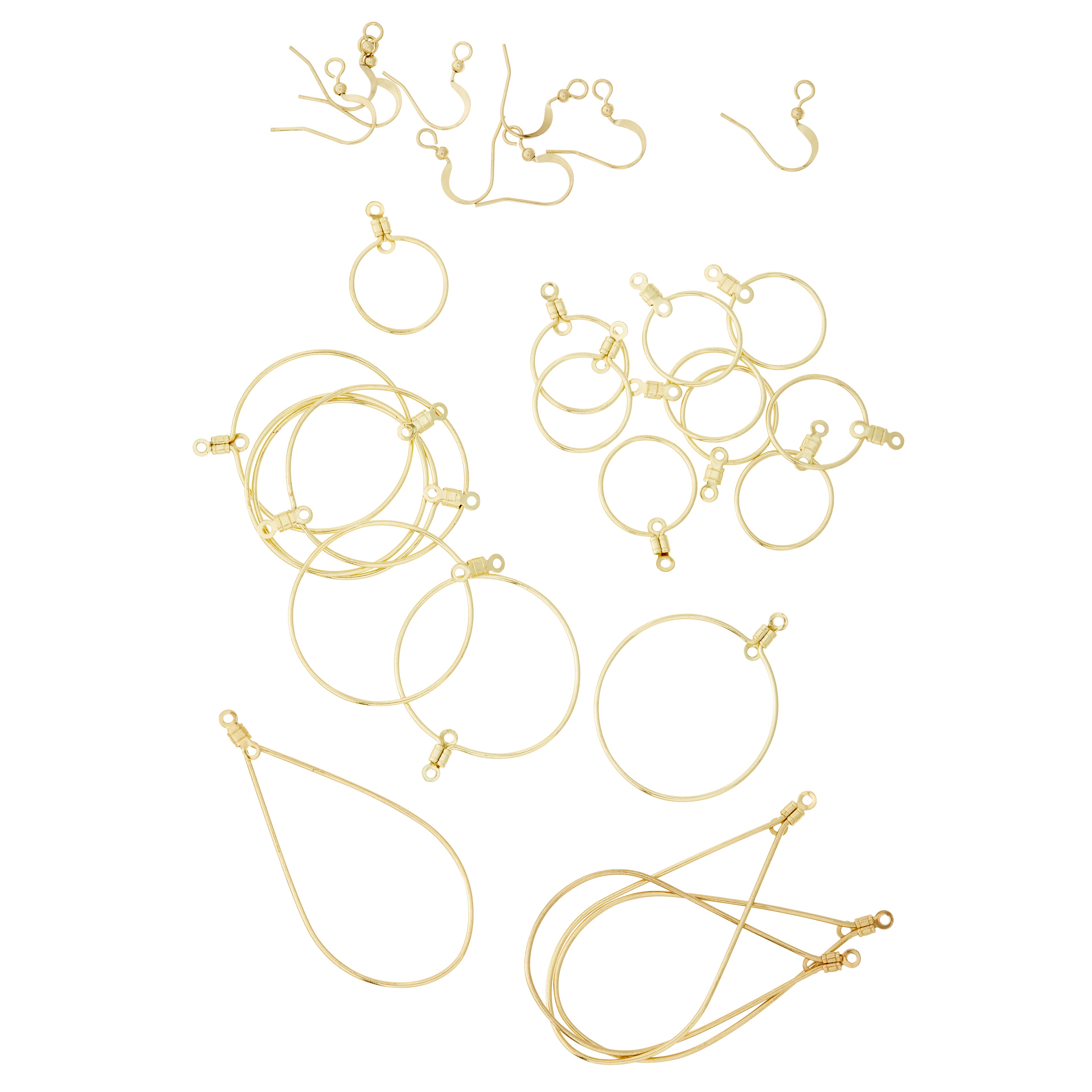 Premium Metals Gold Assorted Ear Wires by Bead Landing™
