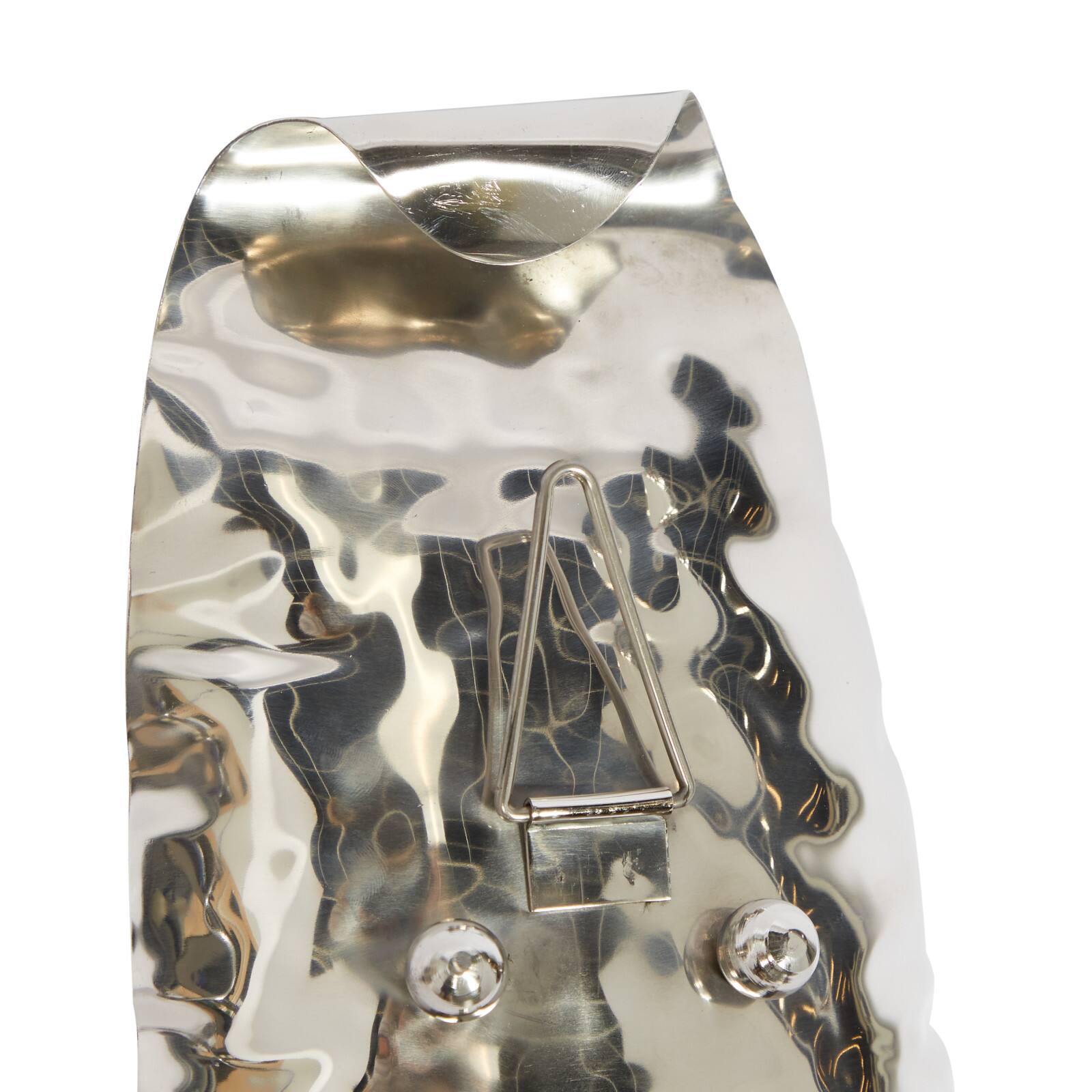 Set of 2 Silver Stainless Steel Contemporary Wall Sconce, 13.5", 18.5"