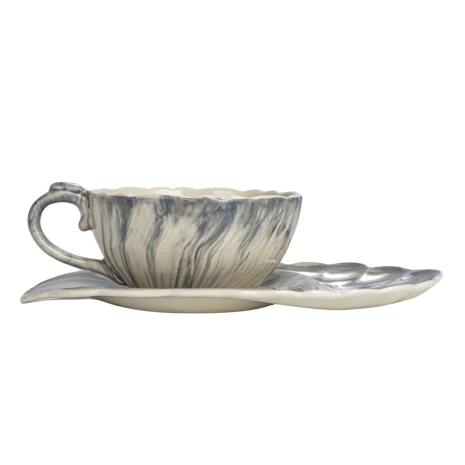 Hello Honey® 10.25" Stoneware Teacup & Saucer Set