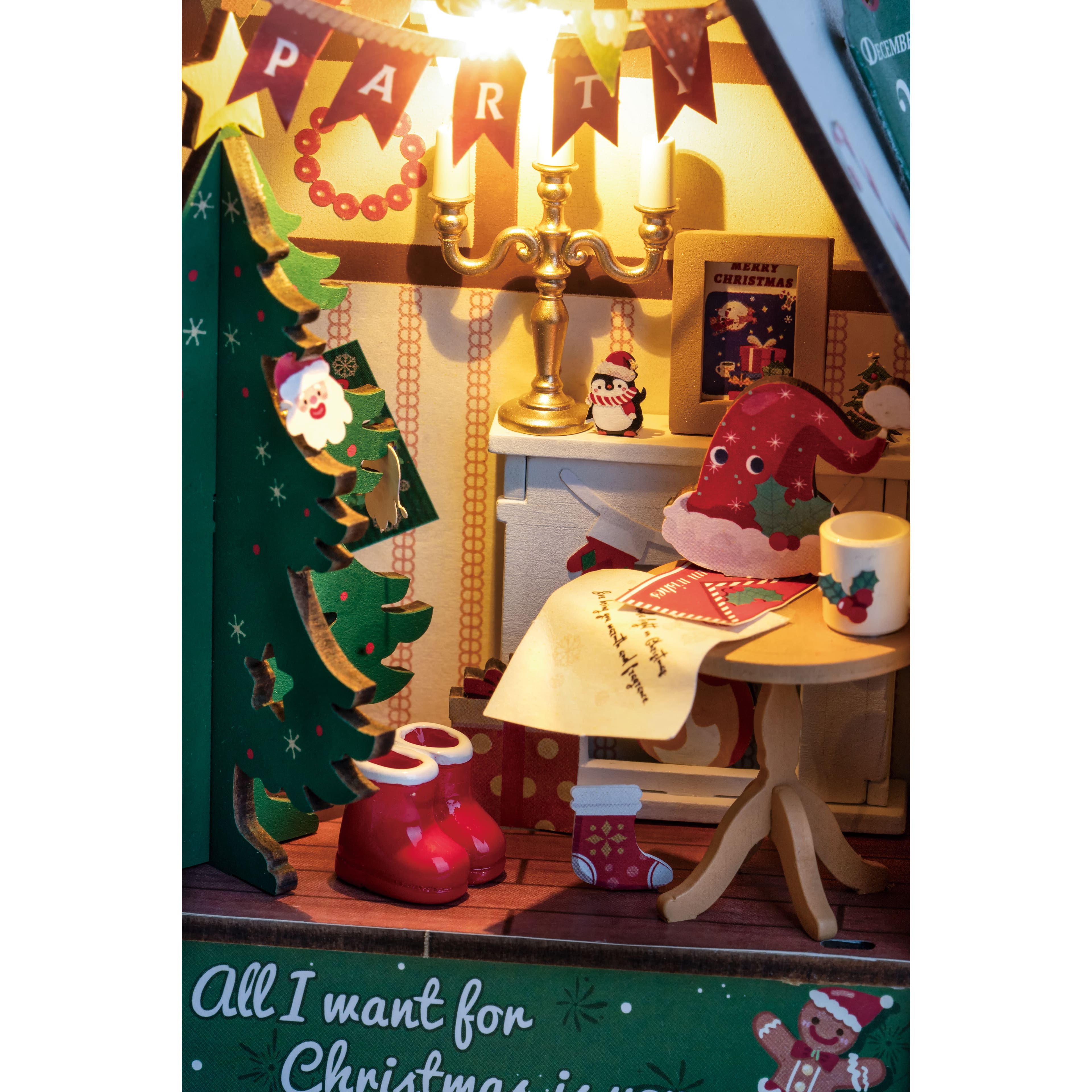 Rolife&#xAE; Twinkling Christmas House DIY Miniature House Kit