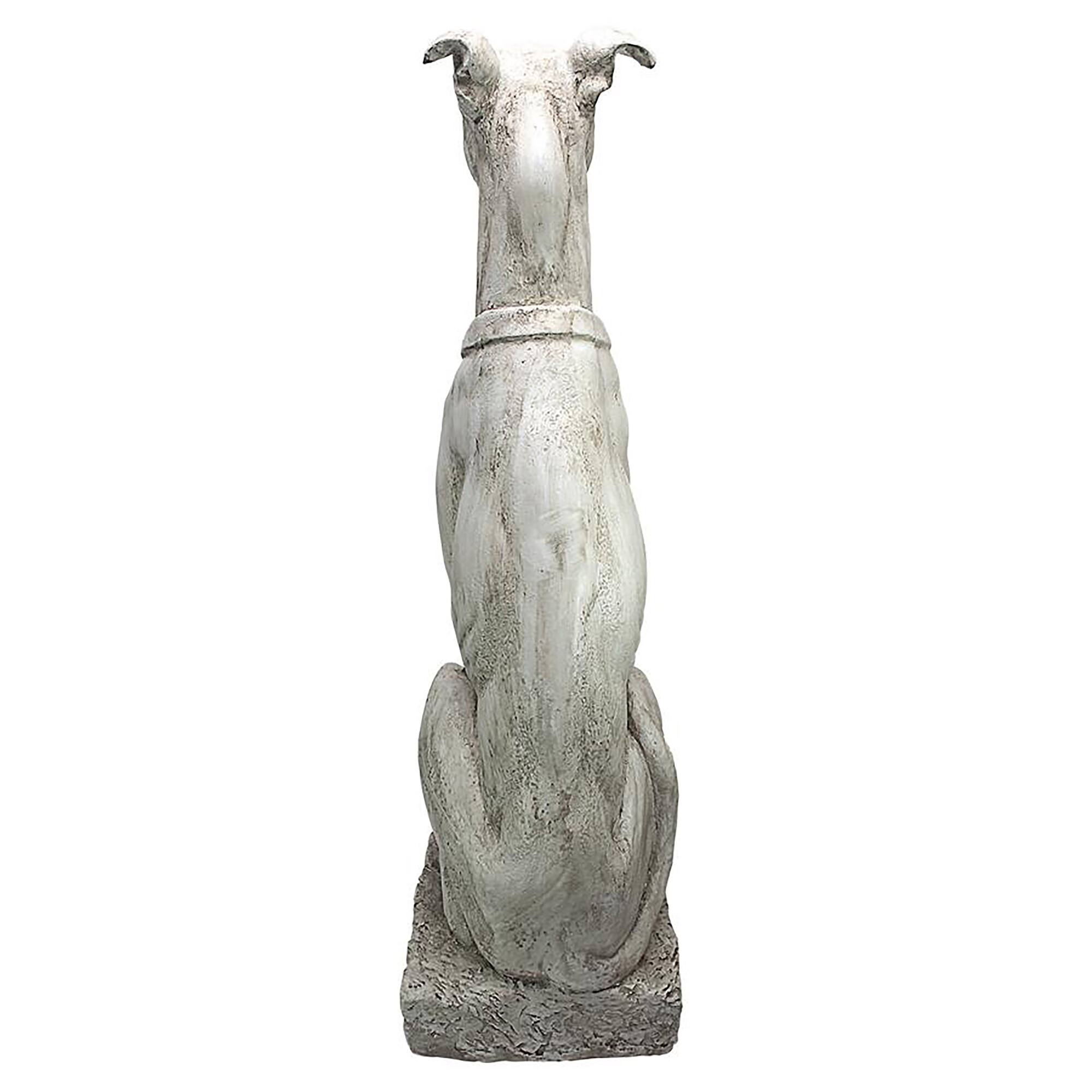 Design Toscano 30&#x22; Art Deco Whippet Greyhound Sentinel Dog Statue