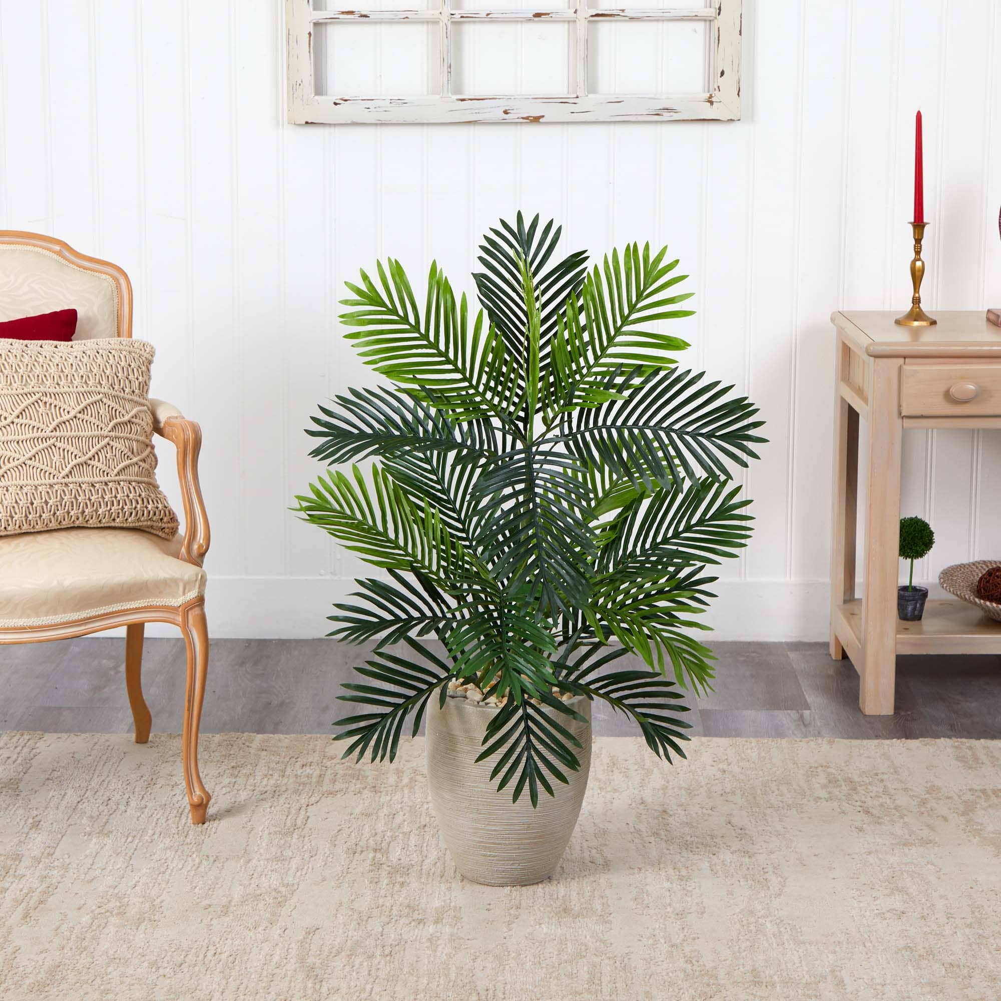 3.5ft. Artificial Paradise Palm Tree in Sand Colored Planter