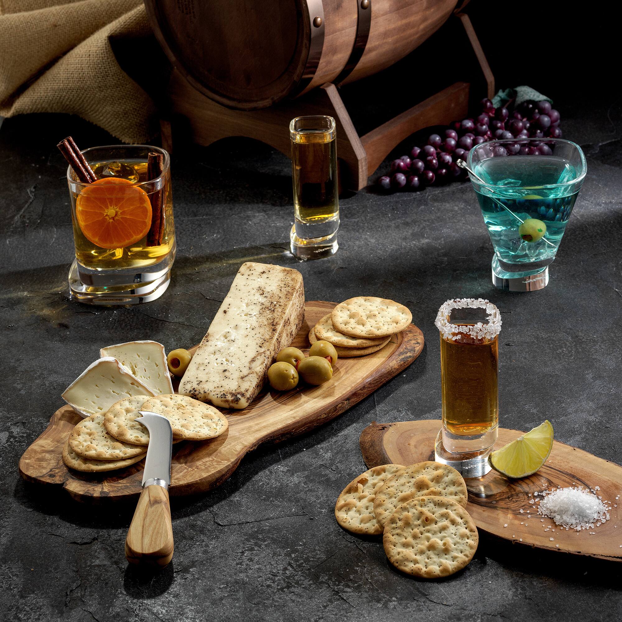 JoyJolt® 7.5oz. Aqua Vitae Square Off Base Martini Glasses, 2ct.