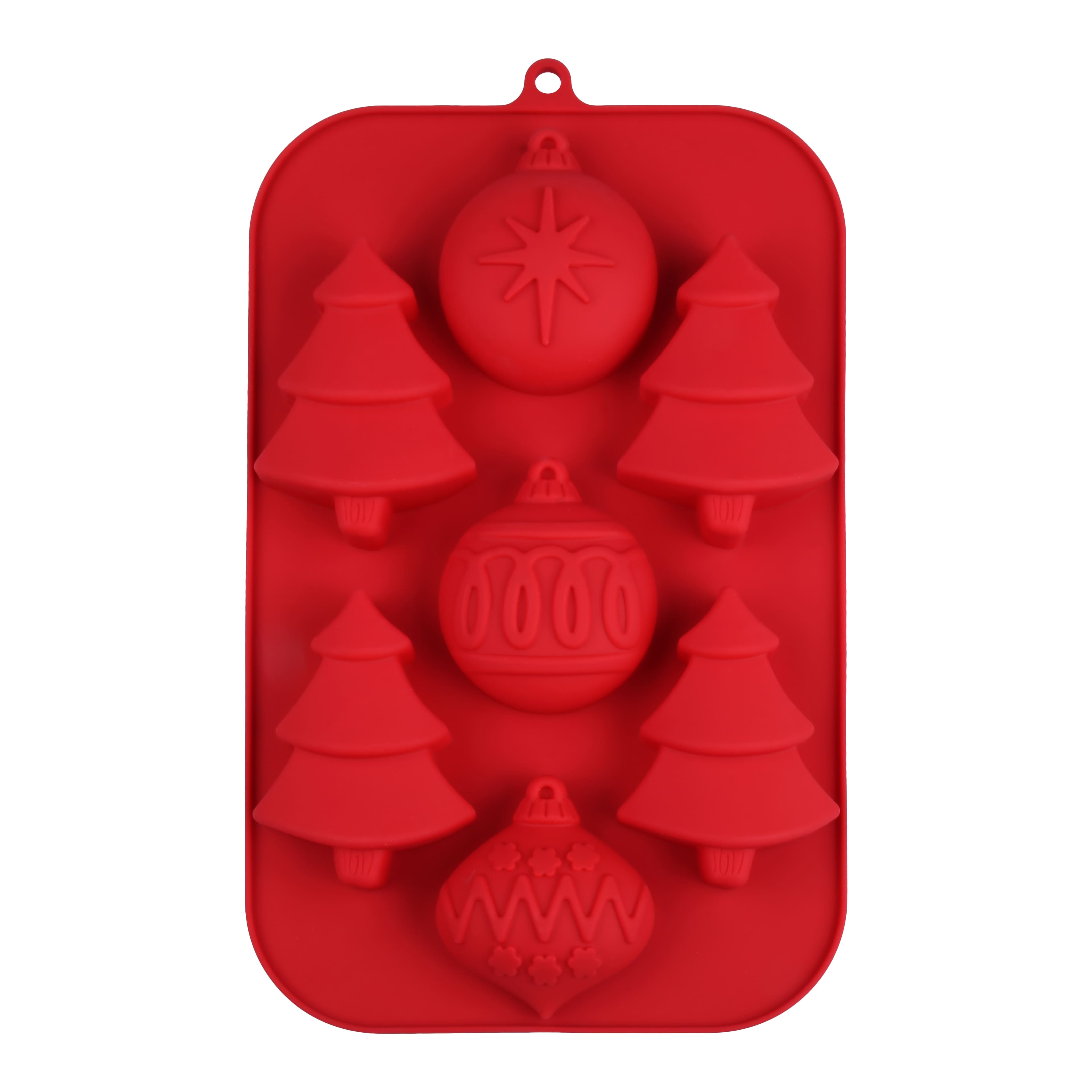 Christmas Trees &#x26; Ornaments Silicone Treat Mold by Makery&#x2122;