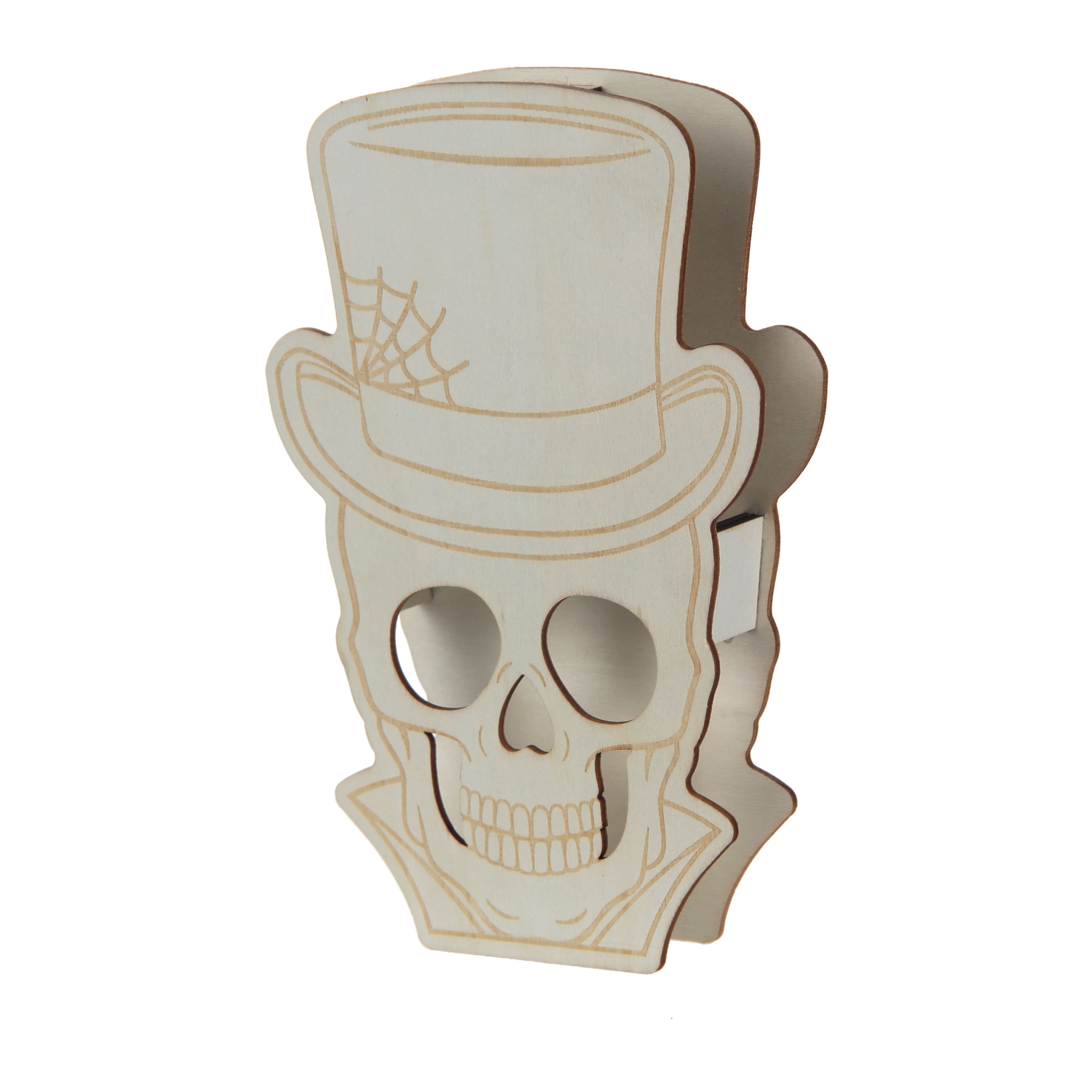 7" Skeleton Gentleman DIY LED Plywood Décor by Make Market®