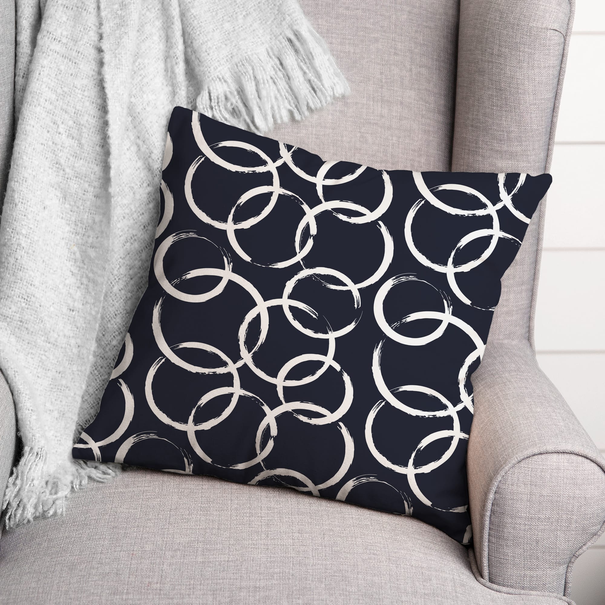 18" x 18" Circles Versatile Throw Pillow