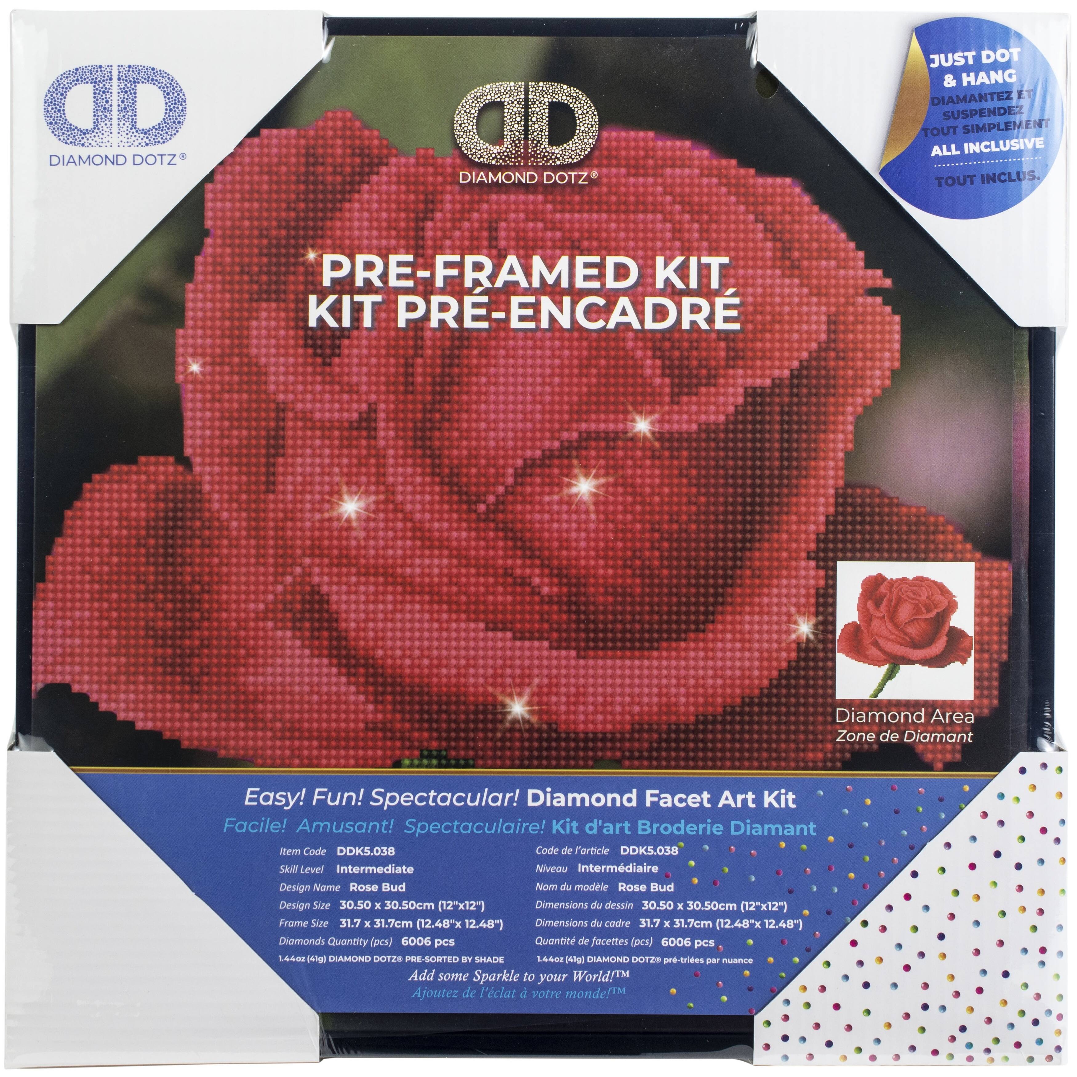 Diamond Dotz® Rose Bud PreFramed Diamond Art Kit Michaels