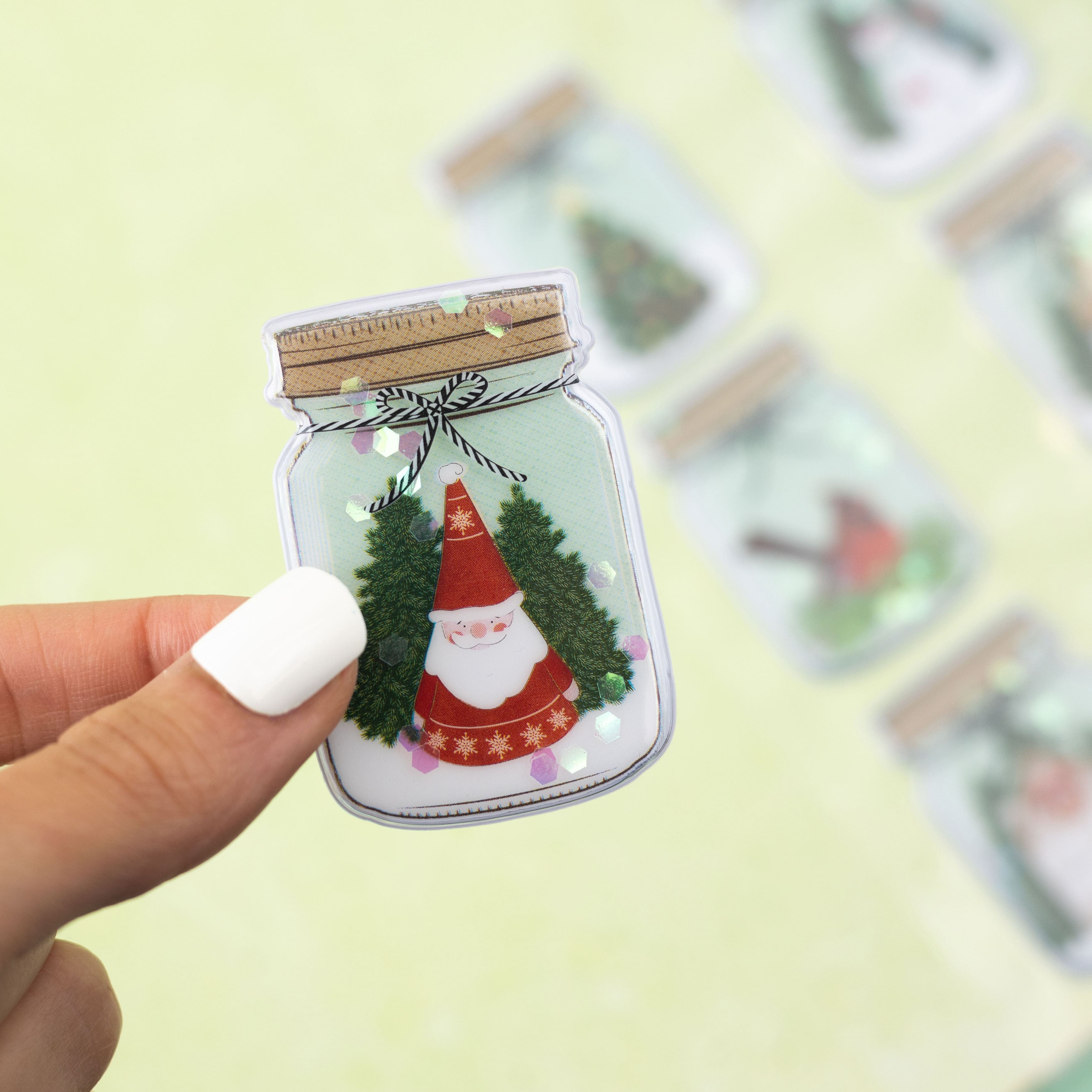 Vicki Boutin Evergreen &#x26; Holly Mason Jar Shaker Stickers