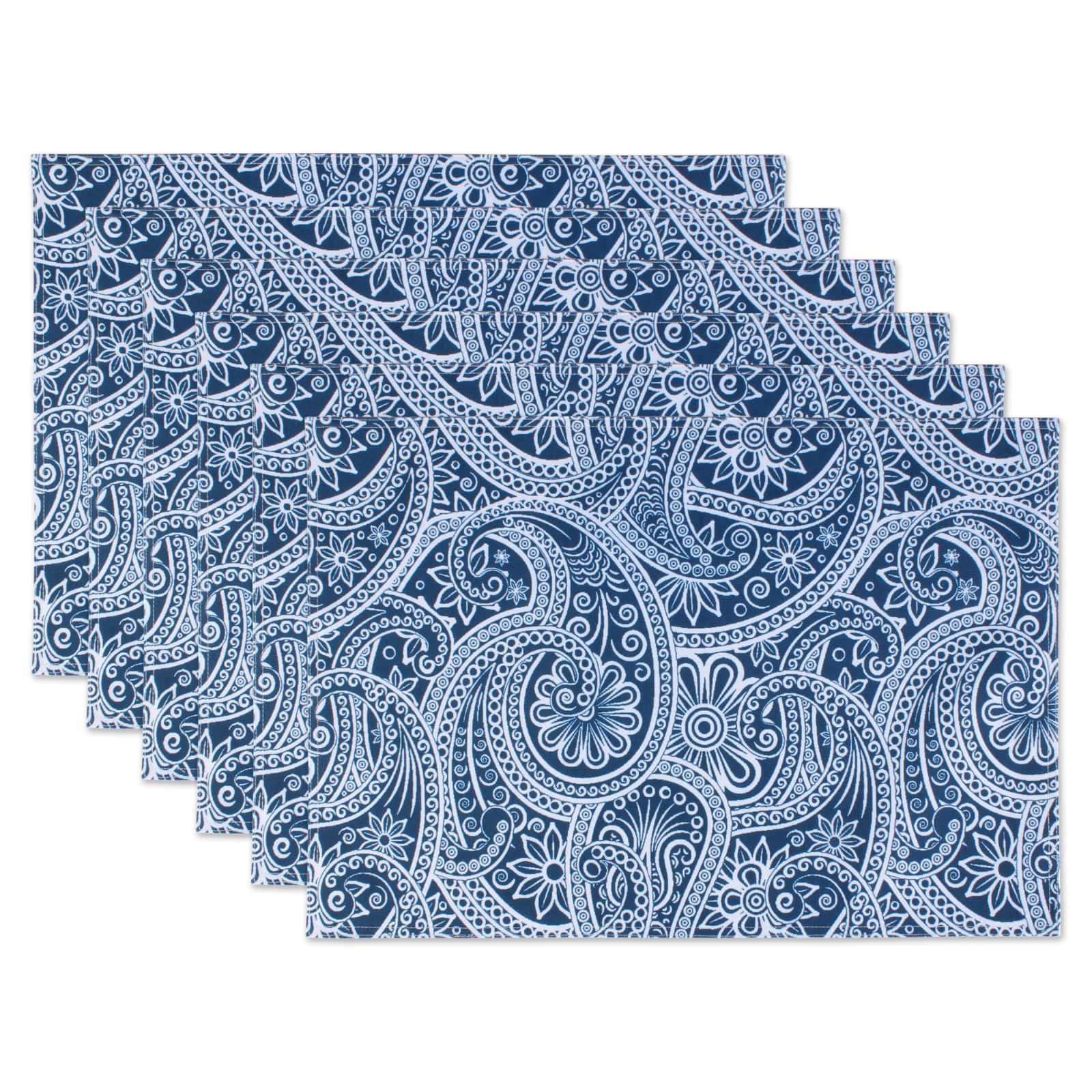 Blue Paisley Print Outdoor Placemat Set/6" Michaels
