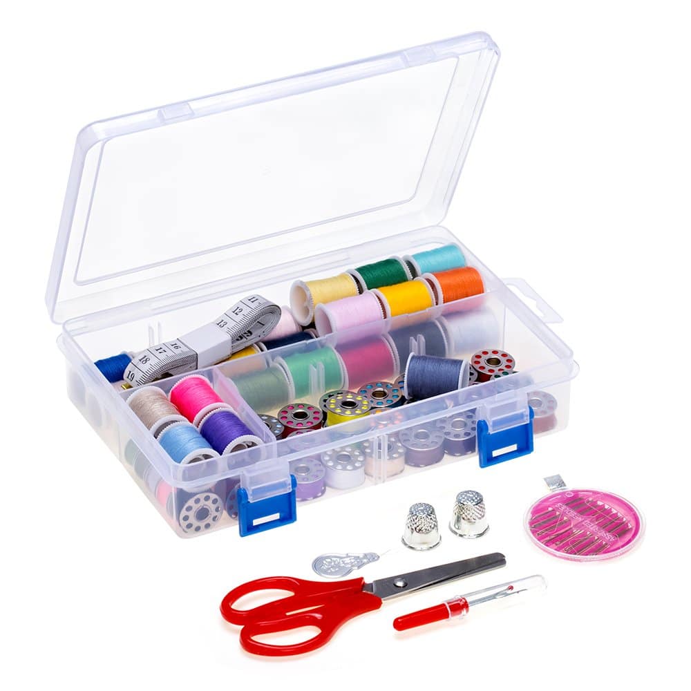 NEX&#x2122; 101-Piece Sewing Thread with Bobbins Case Kit