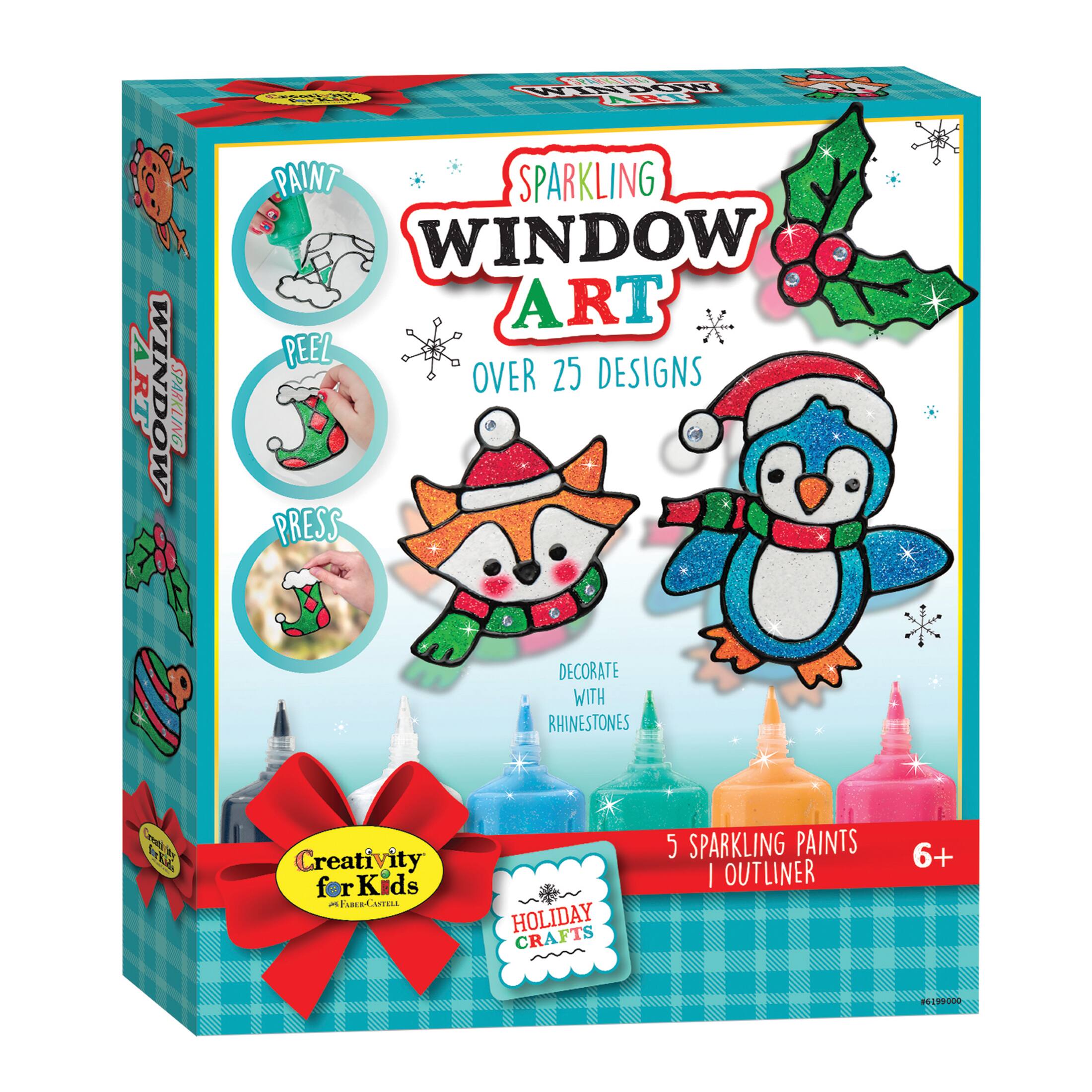 Creativity for Kids® Holiday Sparkling Window Art Art Kits Michaels