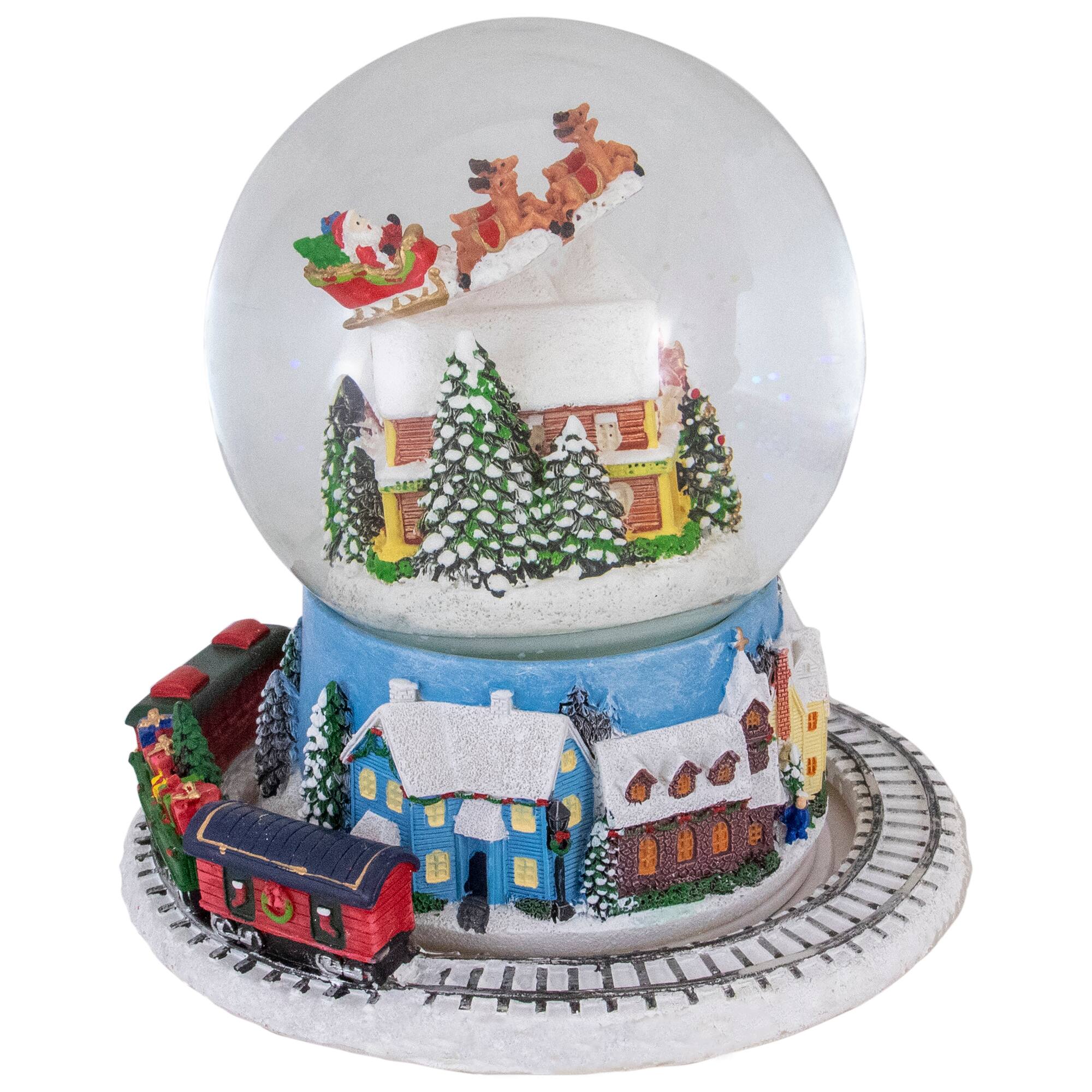 7.25&#x22; Musical Revolving House Christmas Snow Dome D&#xE9;cor