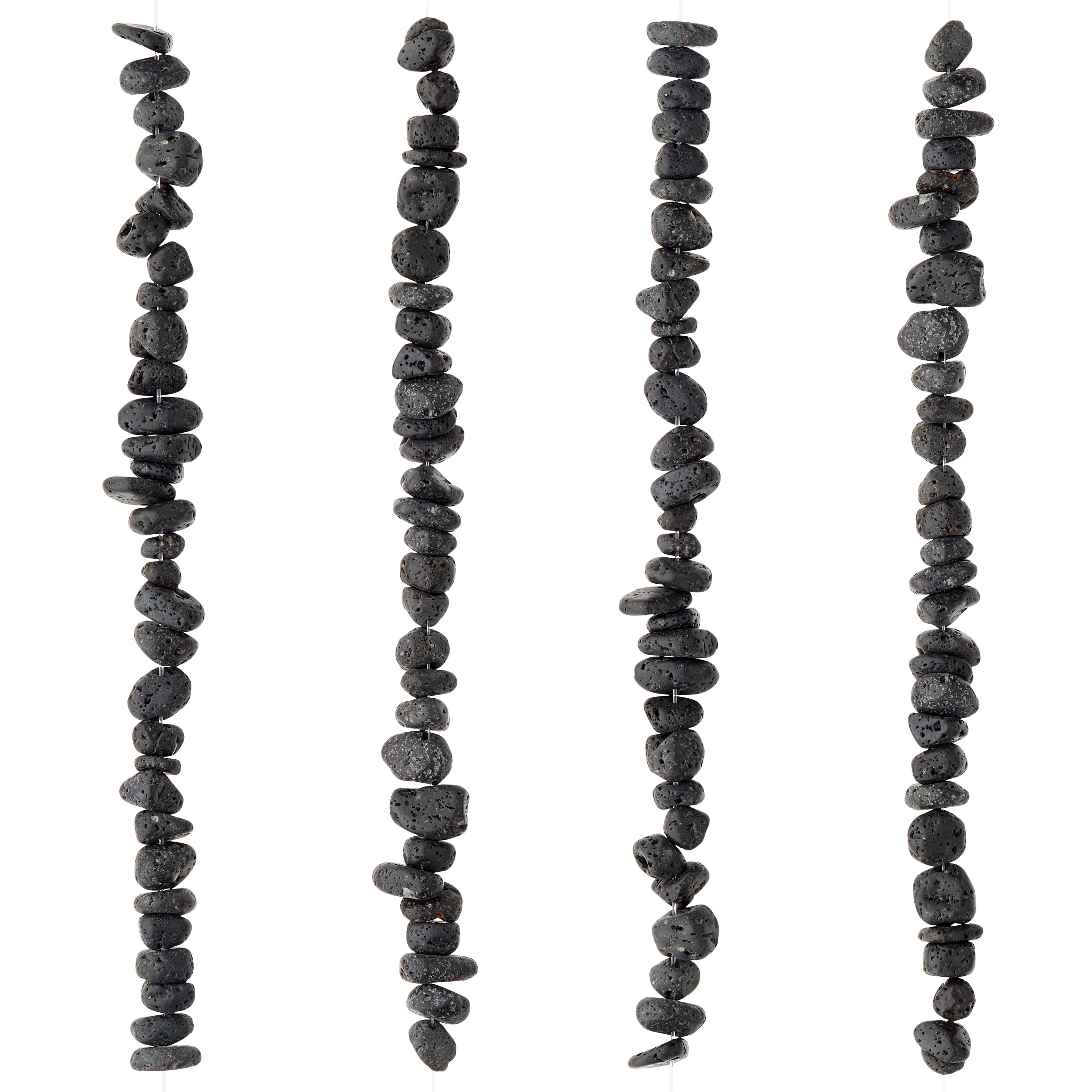 12 Pack: Black Lava Chip Beads, 10mm by Bead Landing™