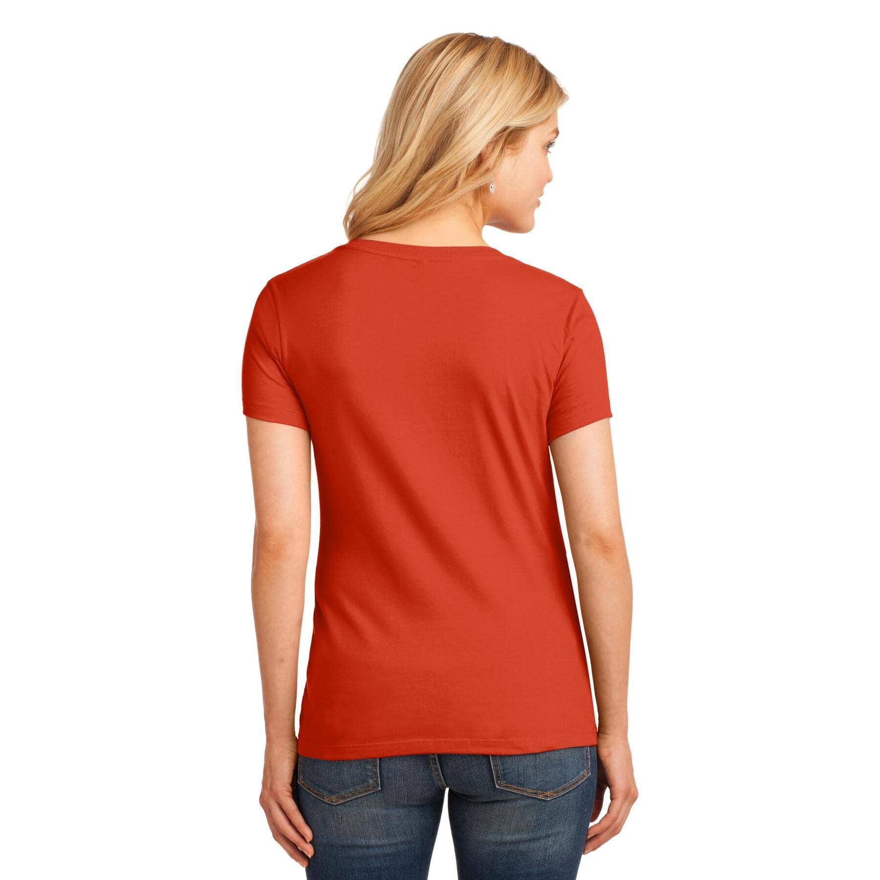 Port & Company® Brights Core Cotton V-Neck Ladies T-Shirt