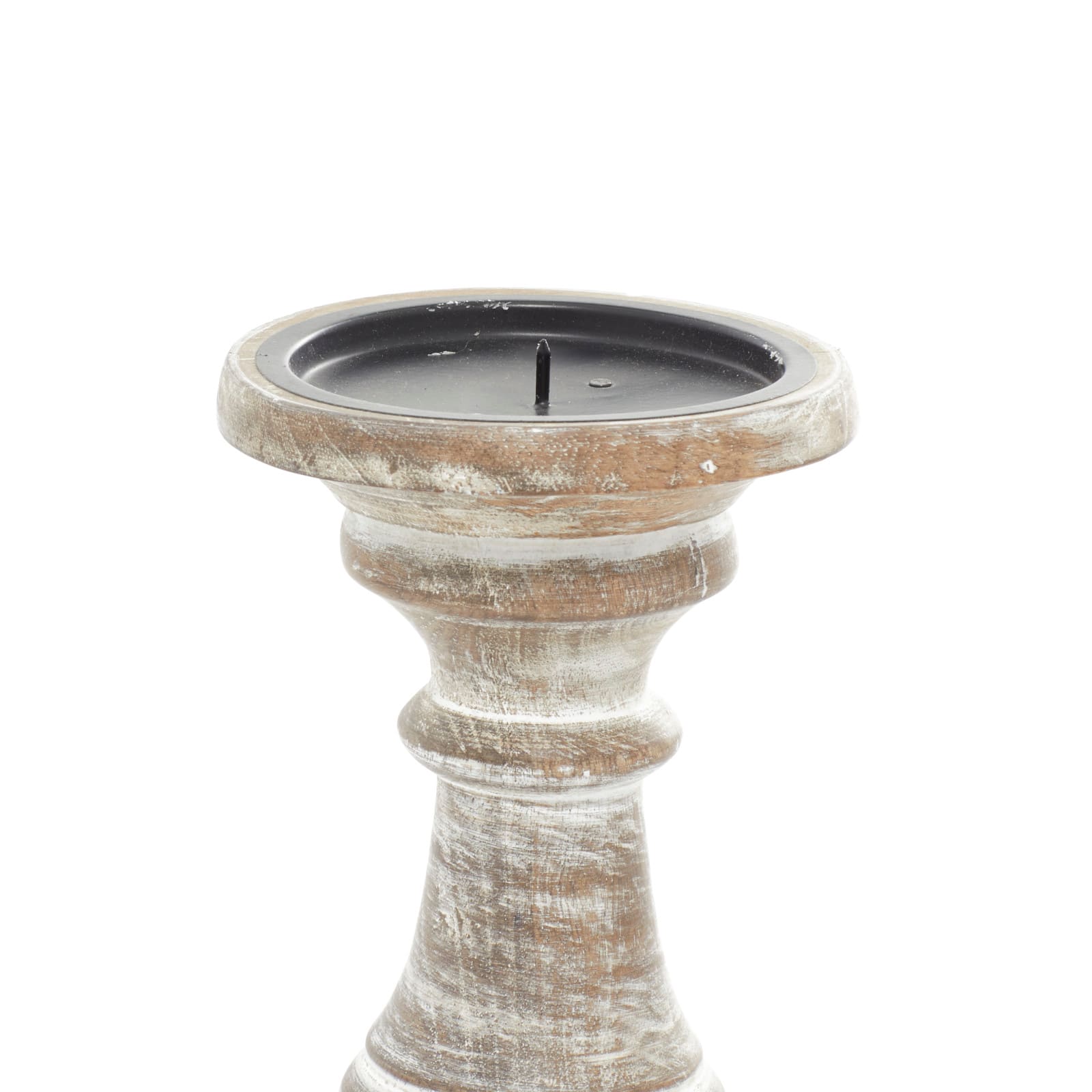 Mango Wood Traditional Candle Holder Set