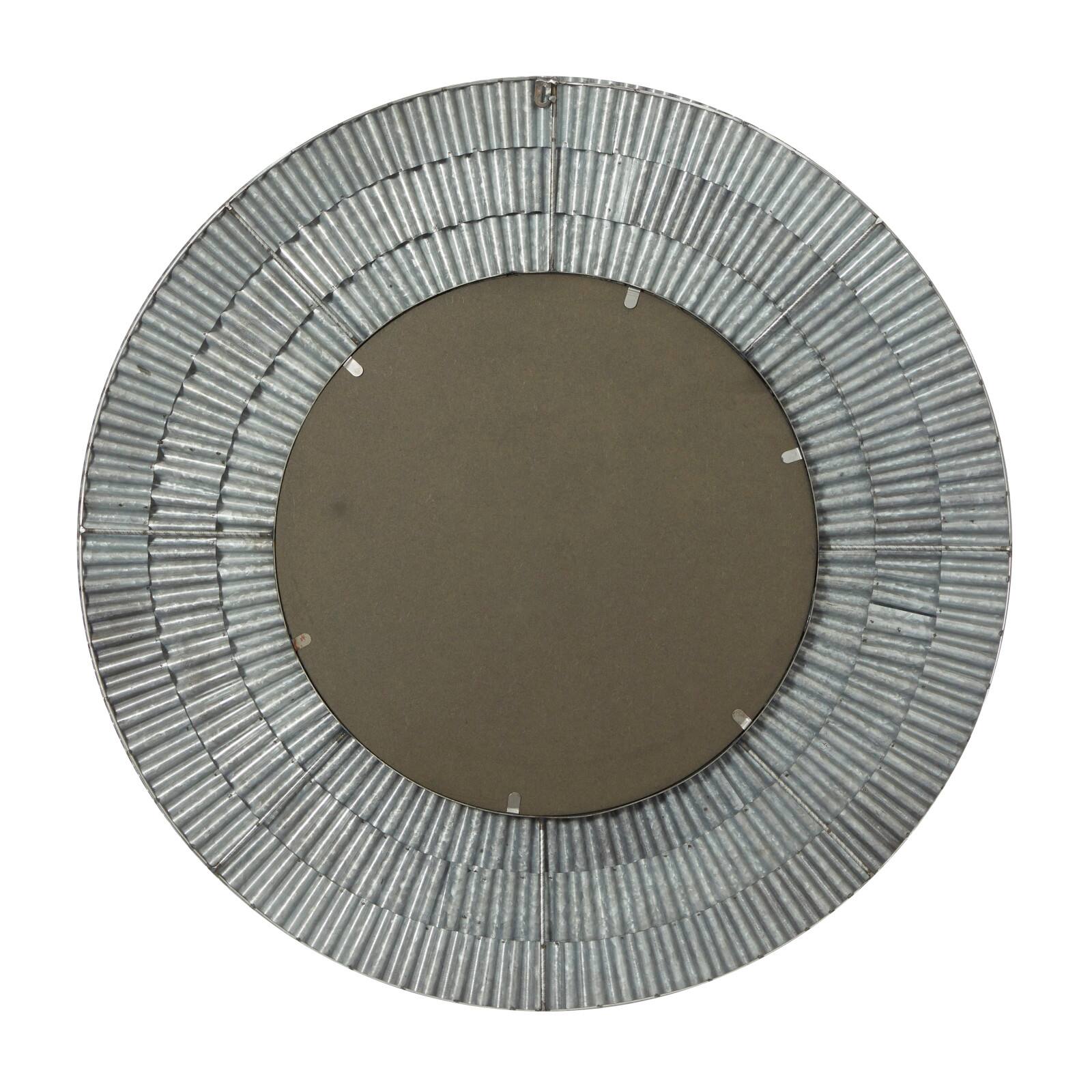 37'' Gray Farmhouse Metal Wall Mirror