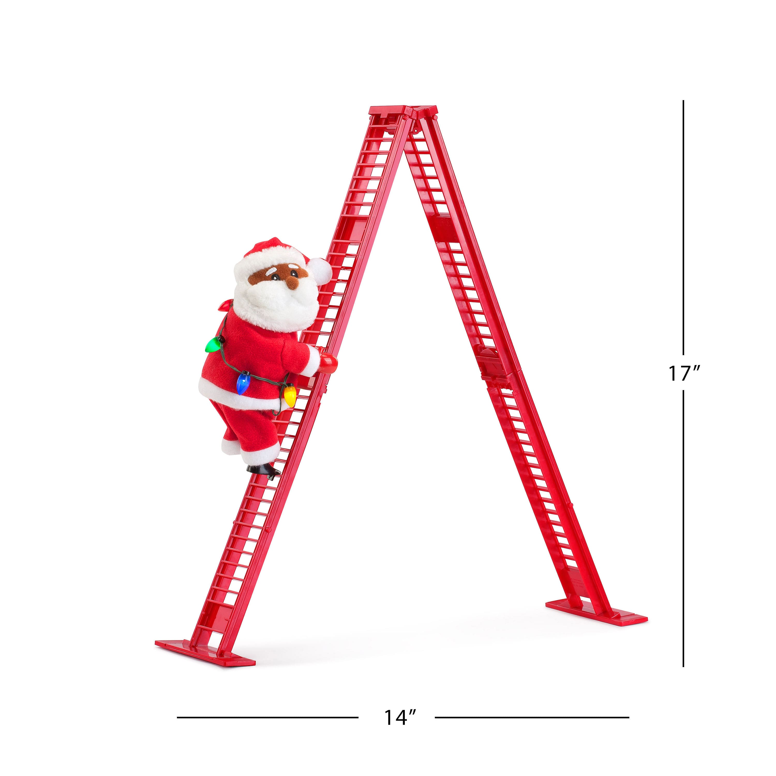 Mr. Christmas 17&#x22; Animated Ladder Climbing Santa