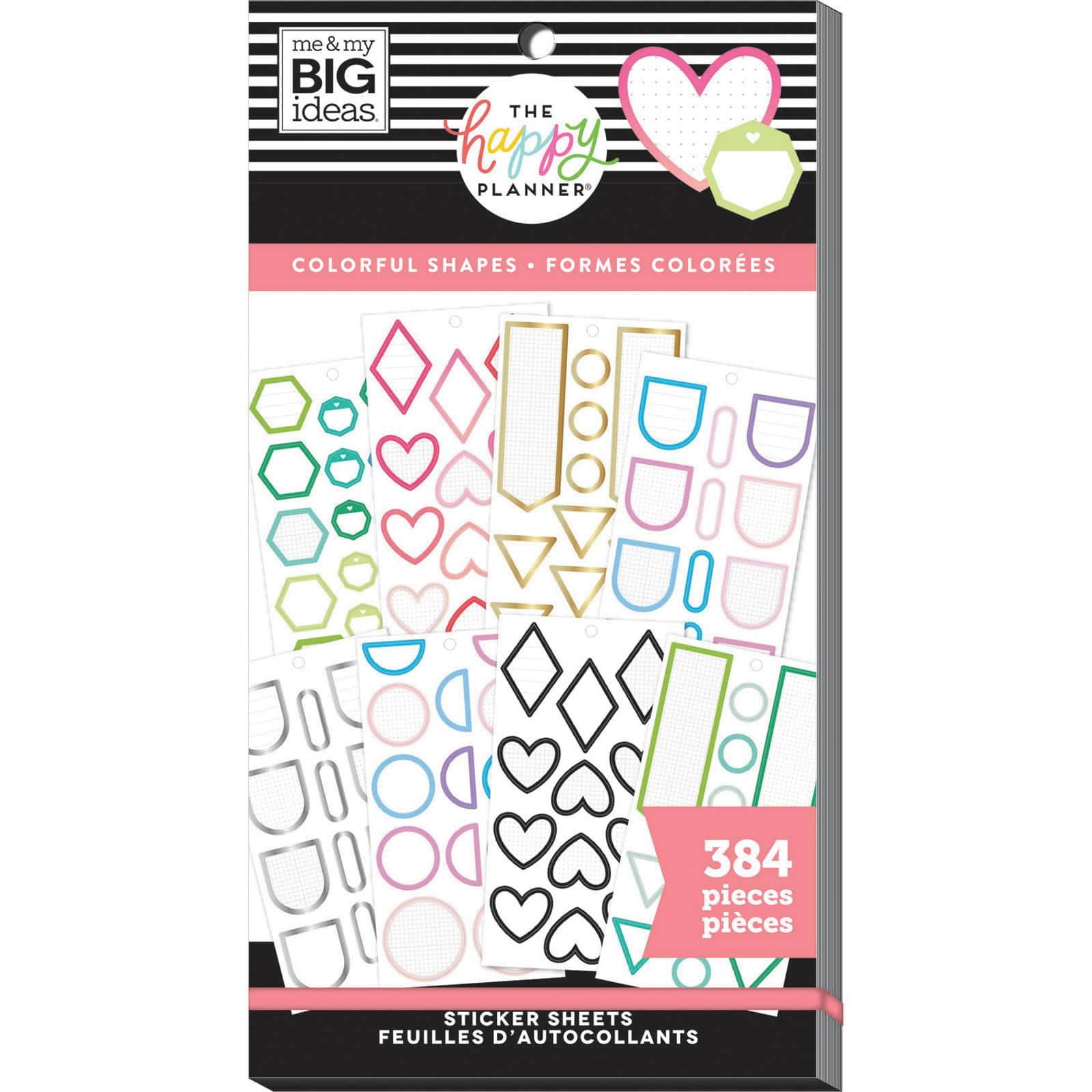The Happy Planner Colorful Shapes Sticker Book Pack Of 384 Me & My Big Ideas 