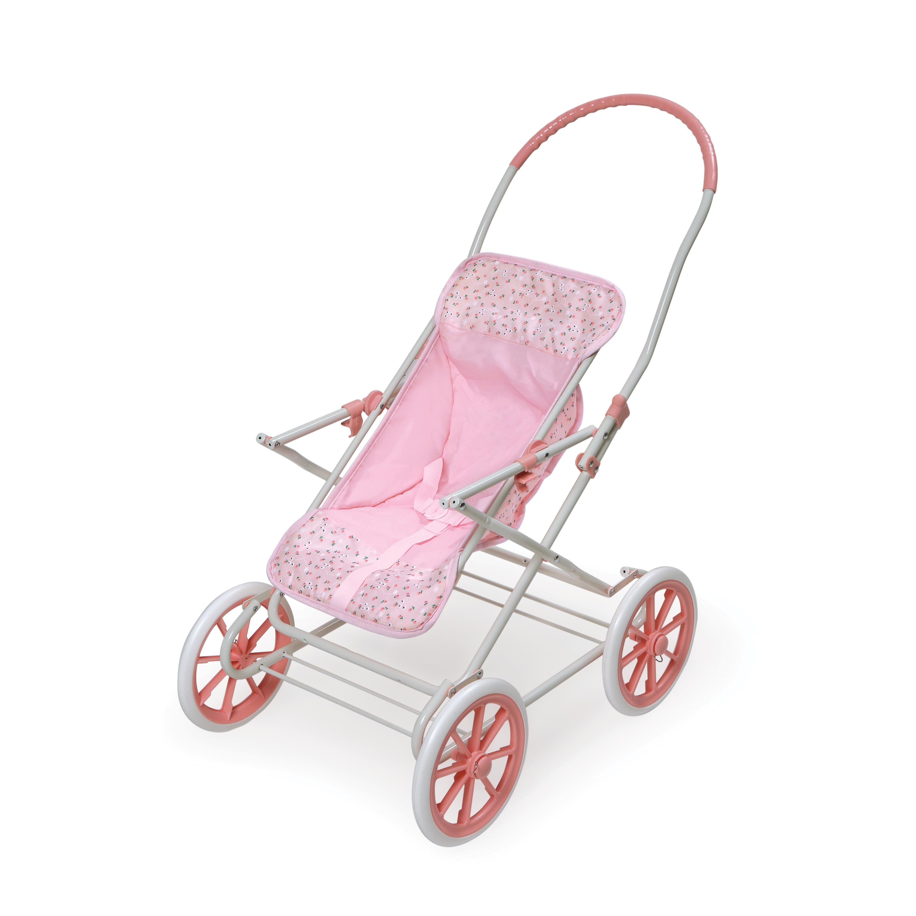 Badger Basket Pink Rosebud Just Like Mommy 3-in-1 Doll Pram, Carrier & Stroller