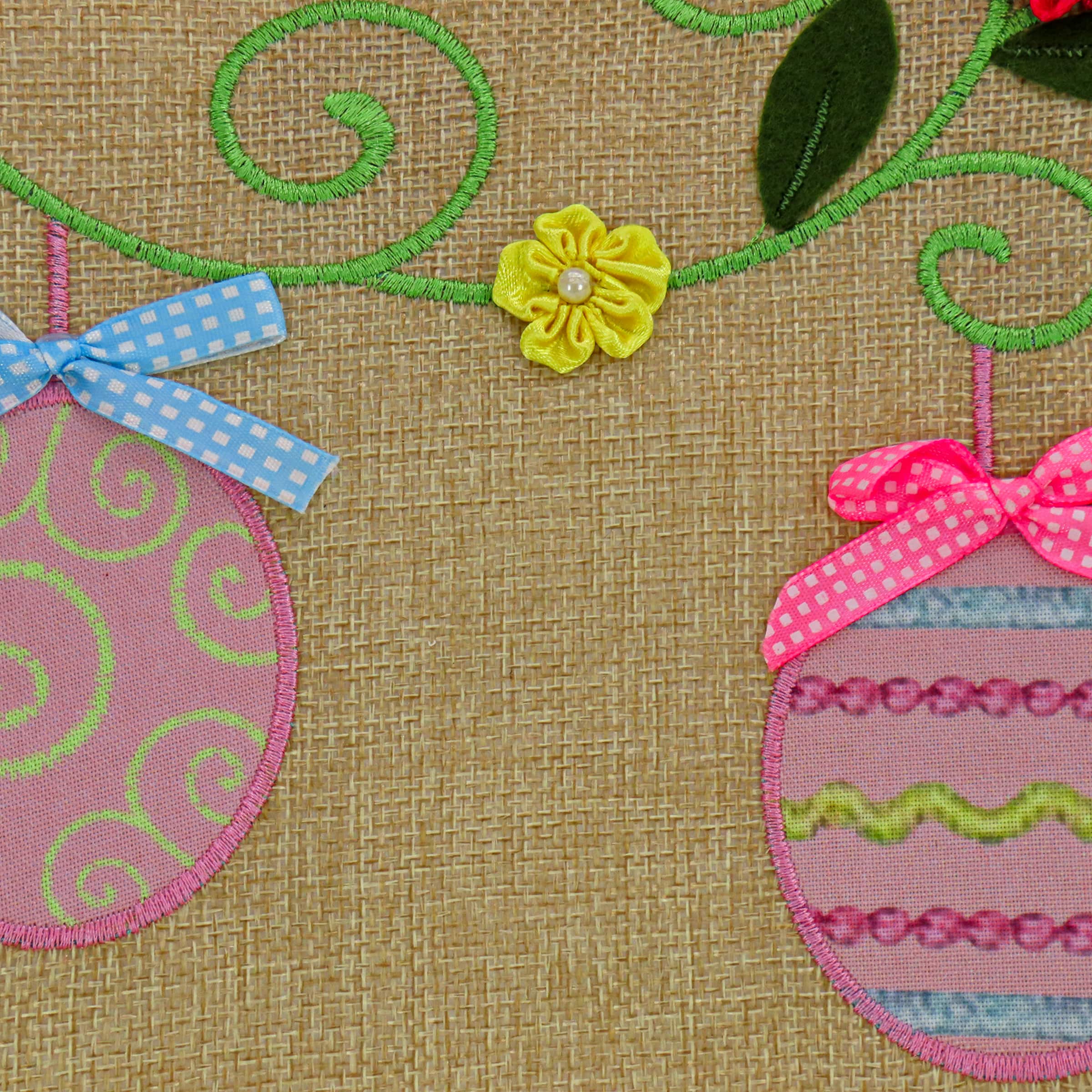 18&#x27;&#x27; x 10&#x27;&#x27; Decorated Eggs Easter Pillow