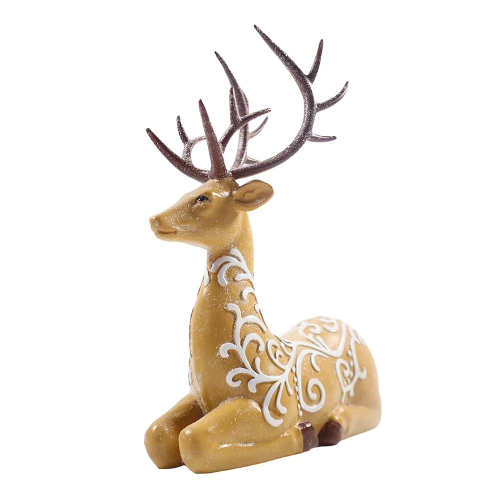 7.5&#x22; Frosted Sitting Deer Tabletop D&#xE9;cor by Ashland&#xAE;