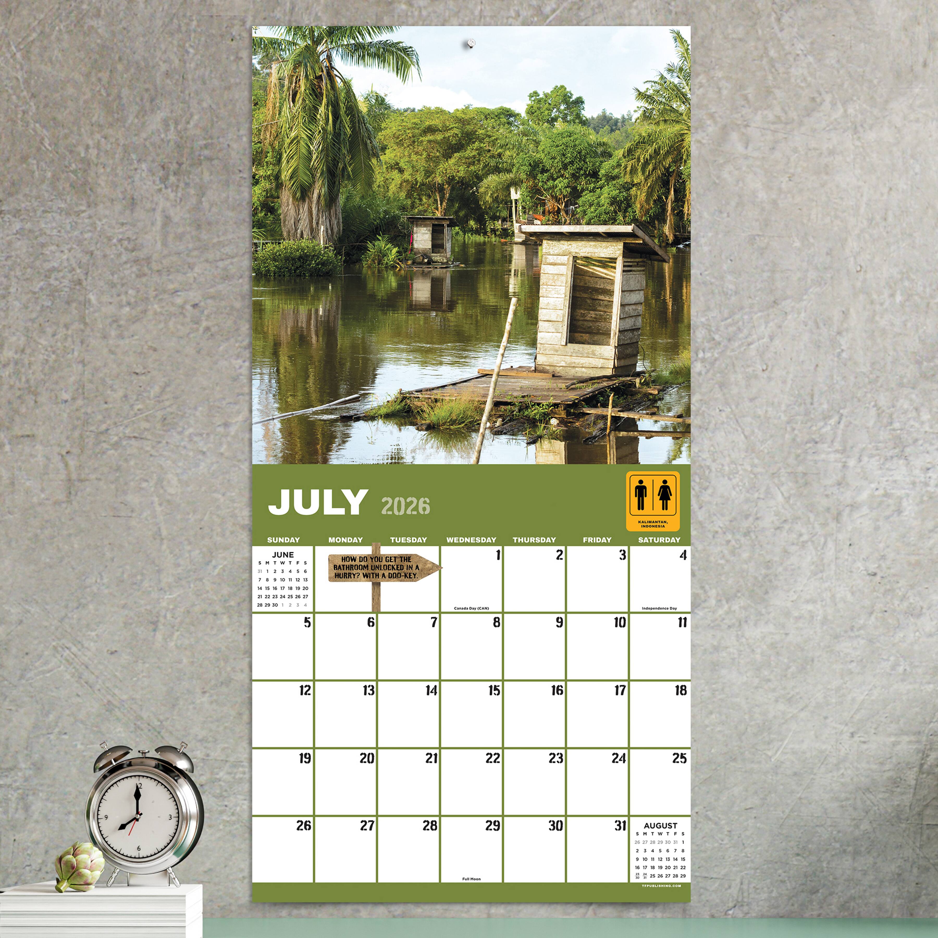 2026 Outhouses Wall Calendar
